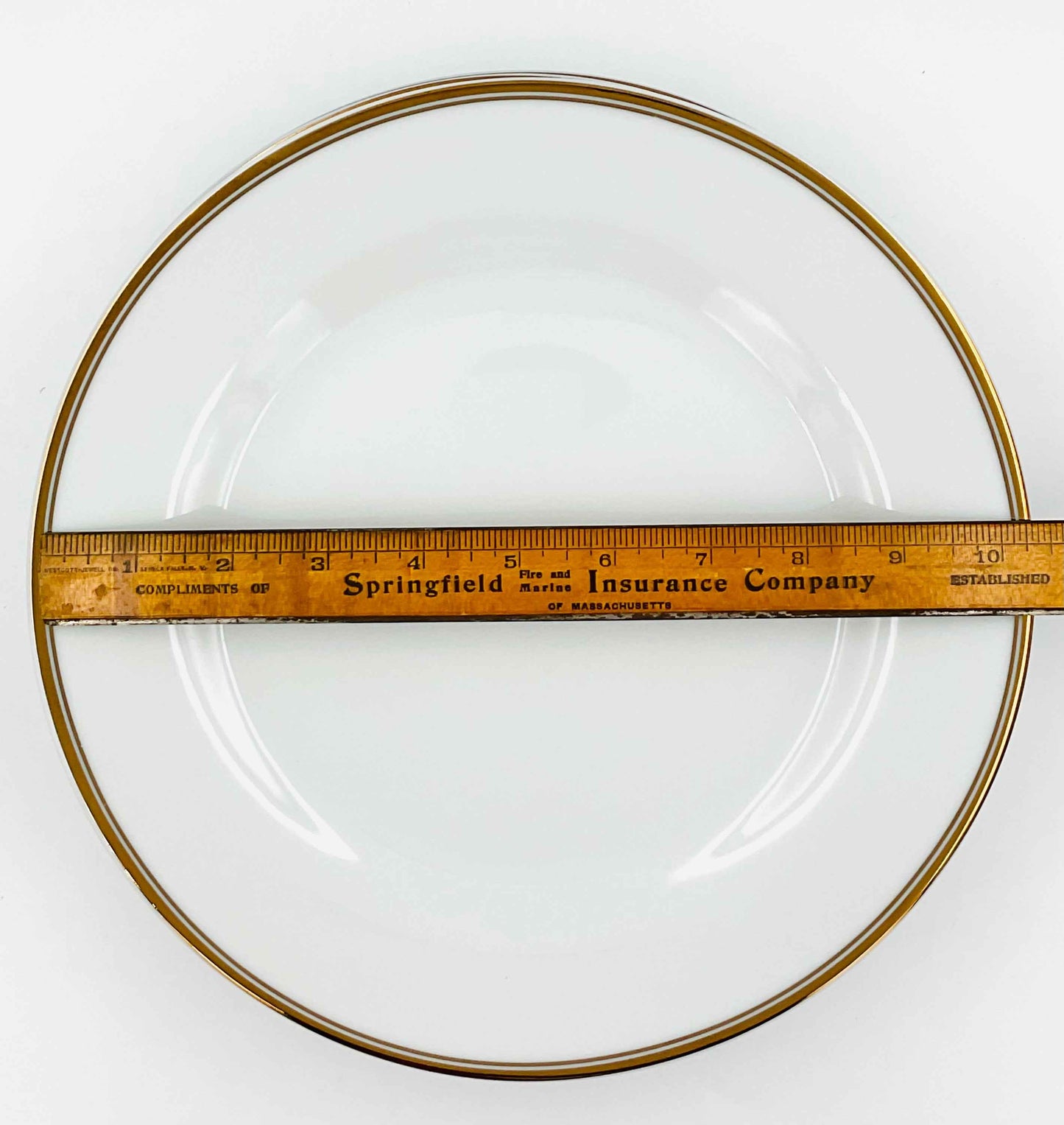 William Sonoma Open Kitchen Dinner Plates With Gold Rim - Set of 4
