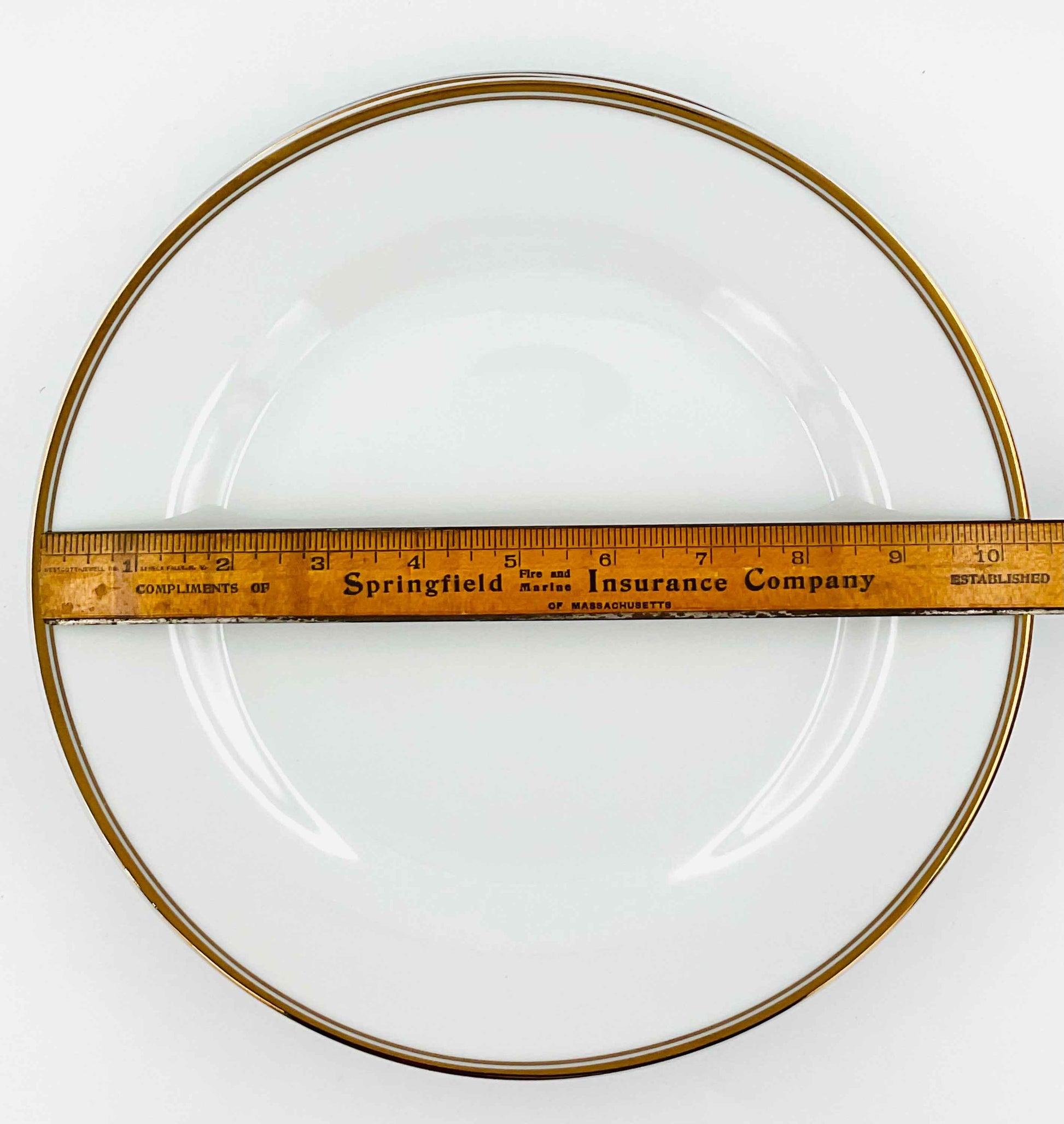 William Sonoma Open Kitchen Dinner Plates With Gold Rim - Set of 4