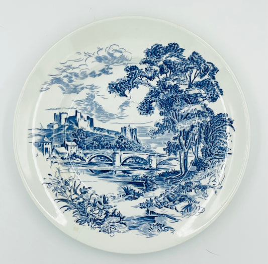 Vintage Wedgwood Countryside Blue Transferware Plate - Decorative