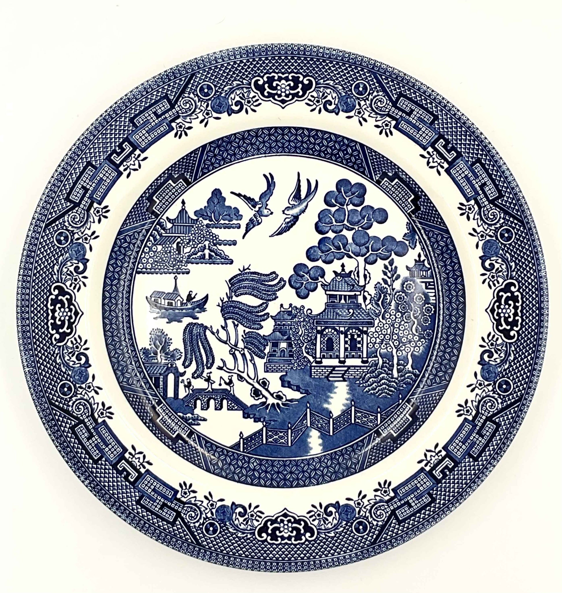 Vintage Churchill Blue Willow Dinner Plate England Transferware