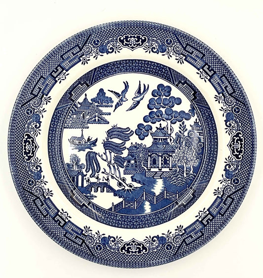 Vintage Churchill Blue Willow Dinner Plate England Transferware