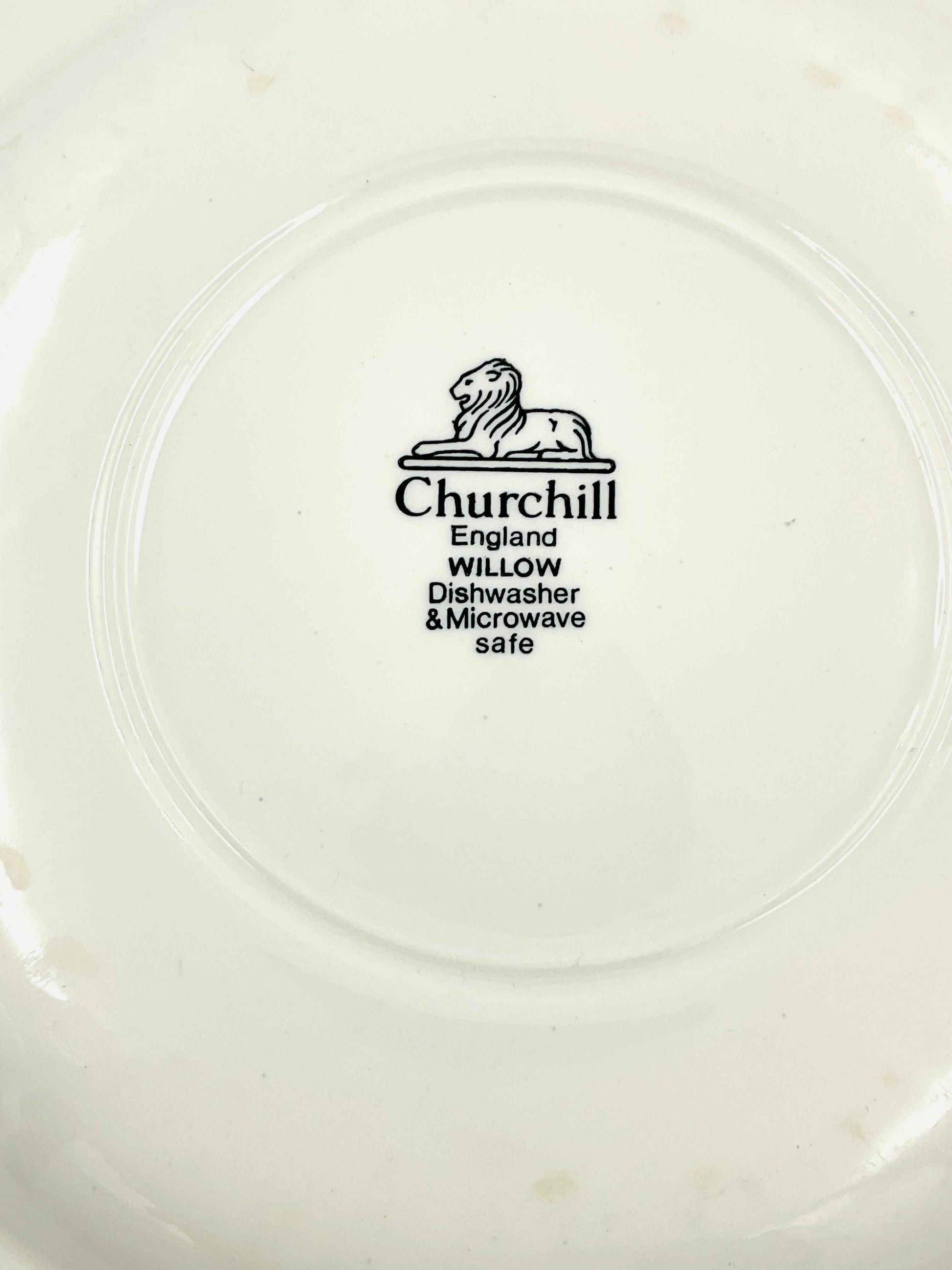 Vintage Churchill Blue Willow Dinner Plate England Transferware