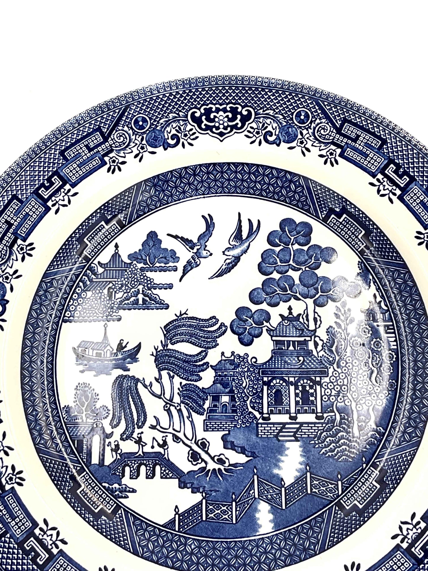 Vintage Churchill Blue Willow Dinner Plate England Transferware