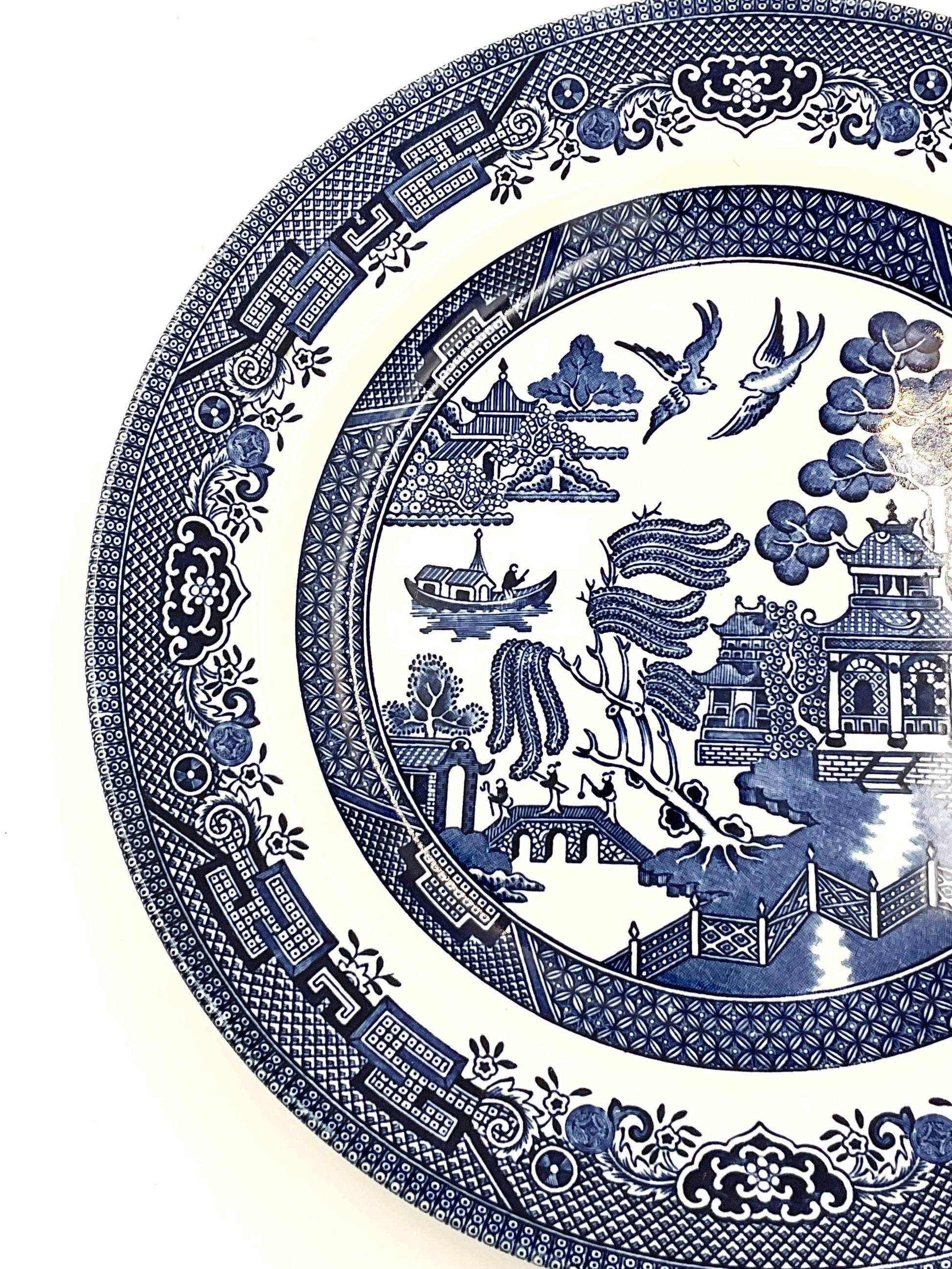 Vintage Churchill Blue Willow Dinner Plate England Transferware
