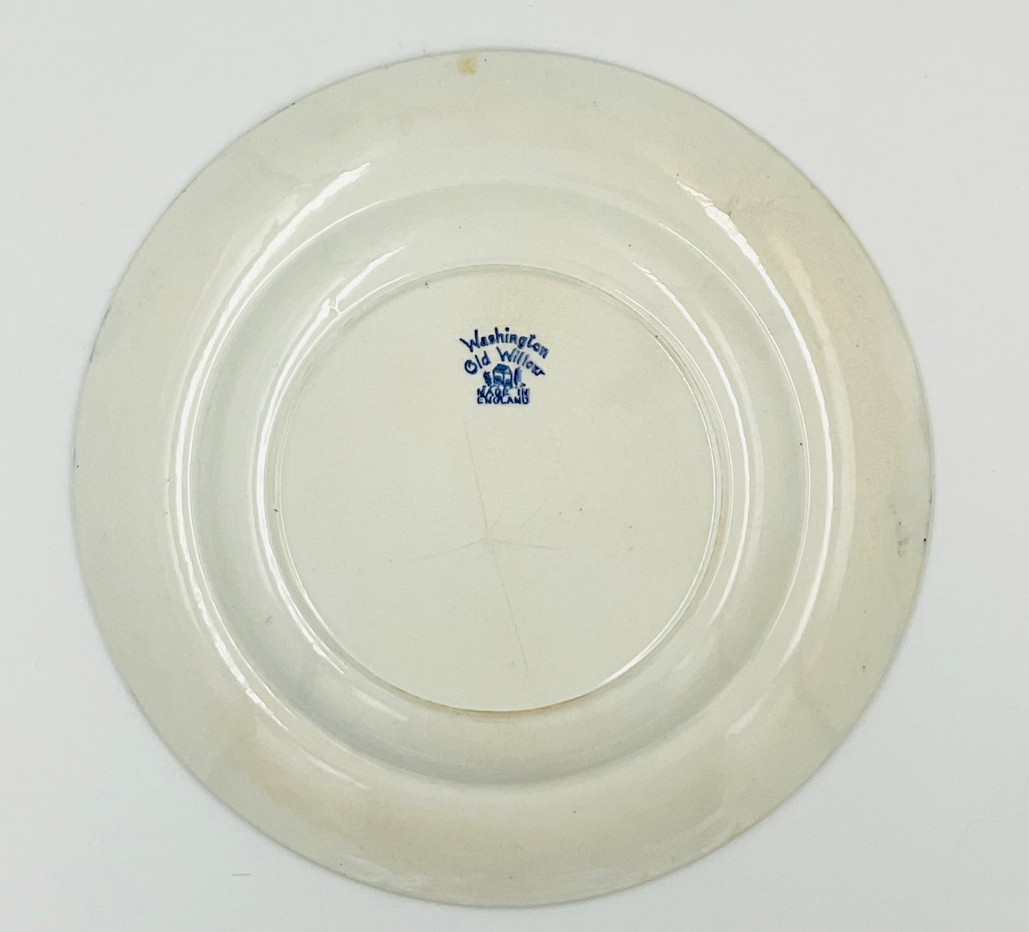 Vintage Washington Old Willow Blue White Transferware Plates Set of 2