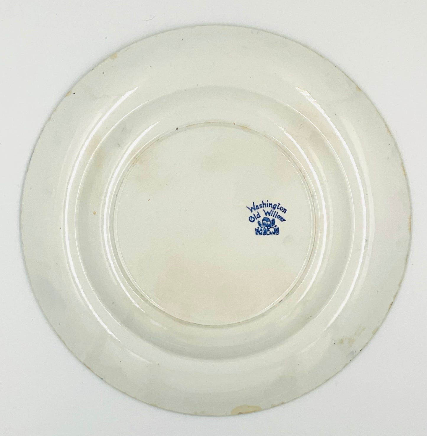 Vintage Washington Old Willow Blue White Transferware Plates Set of 2