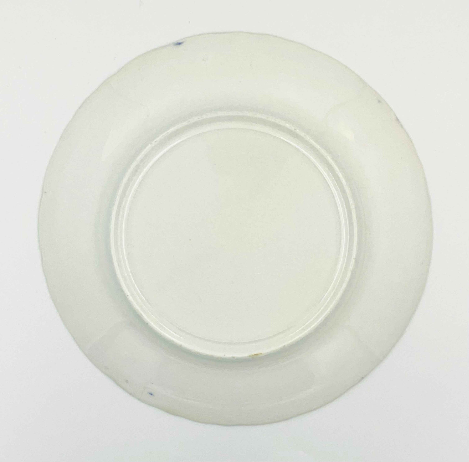Antique La Francaise Flow Blue Porcelain Plate - Chipped