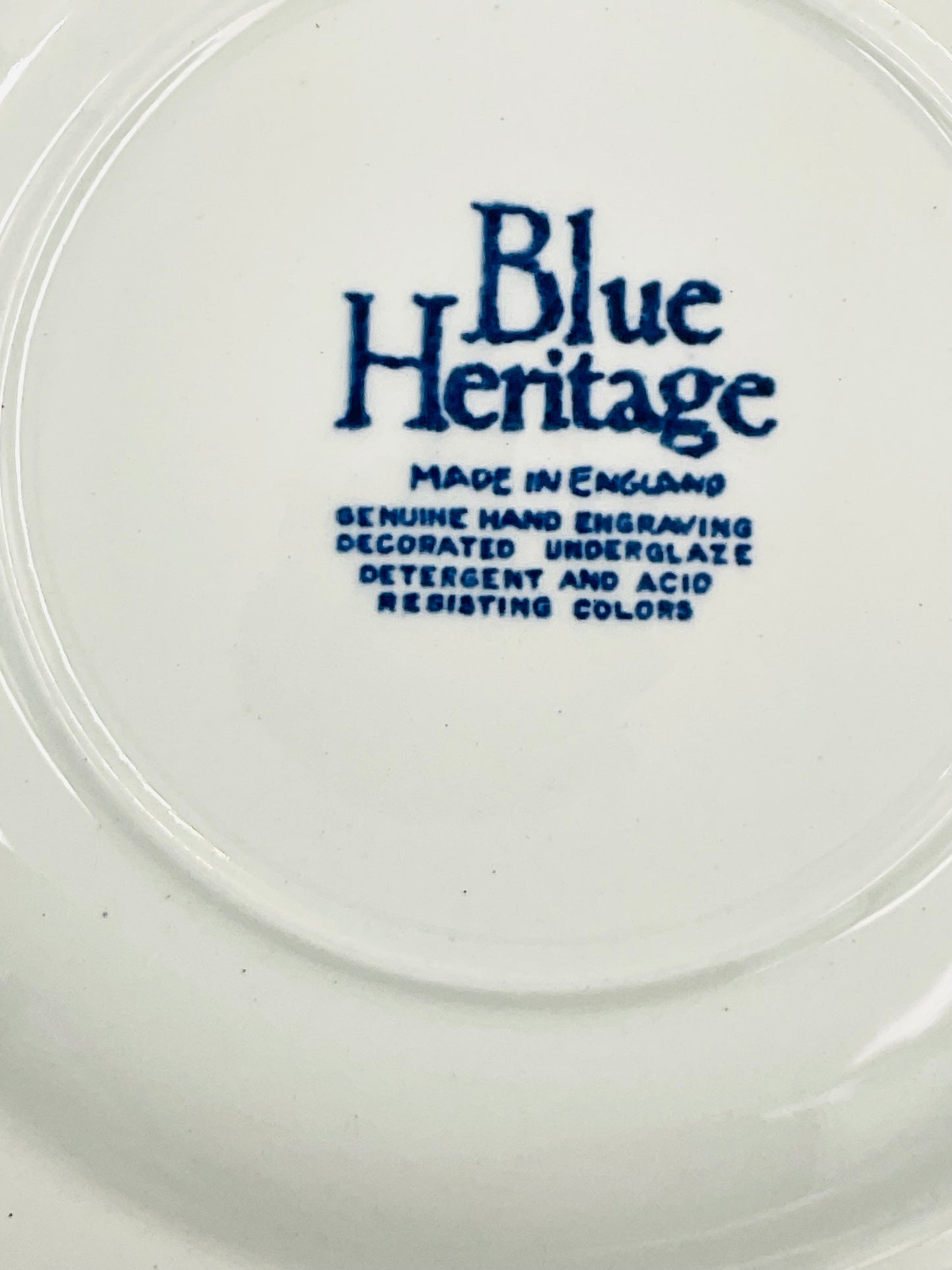 Vintage Enoch Wedgwood Blue Onion Pattern Bread Plates - Set of 5