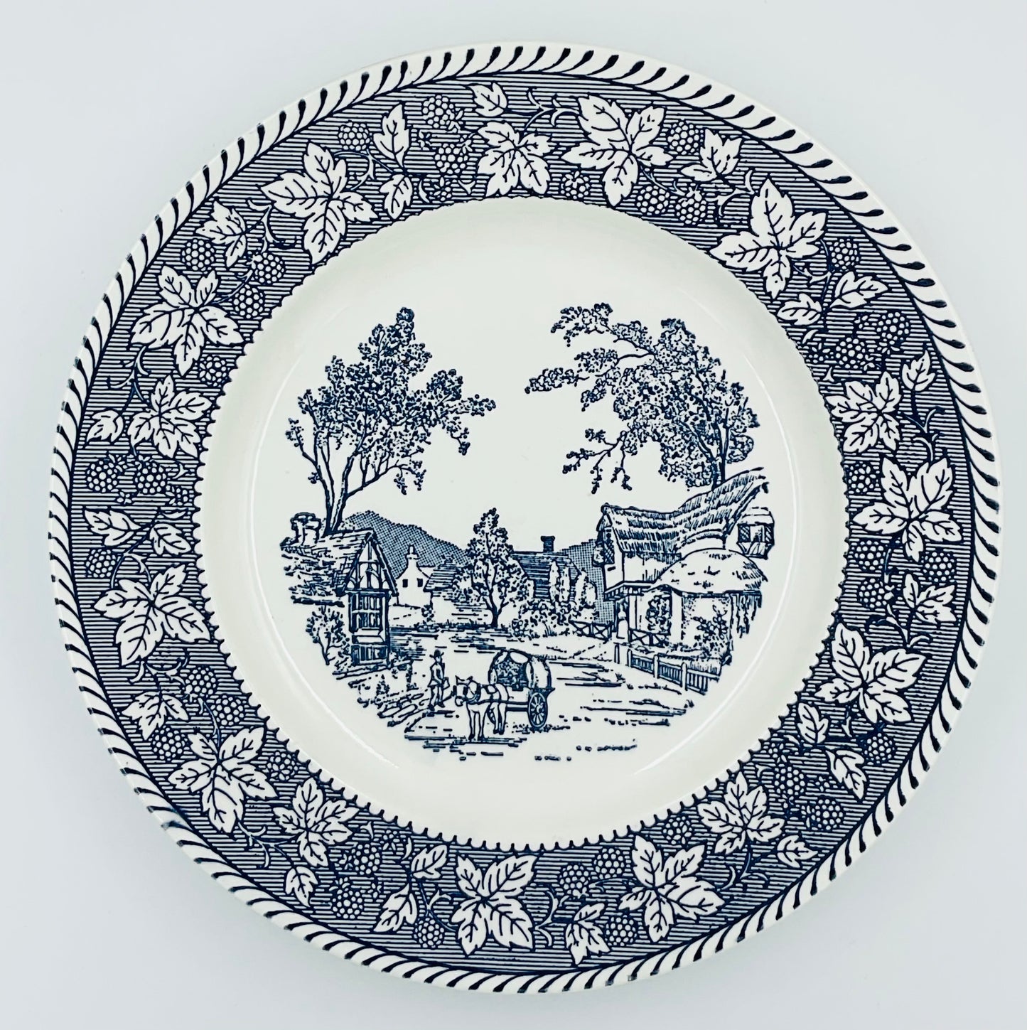 Vintage Homer Laughlin Stratwood Collection Shakespeare Country Dinner Plates - Set of 2