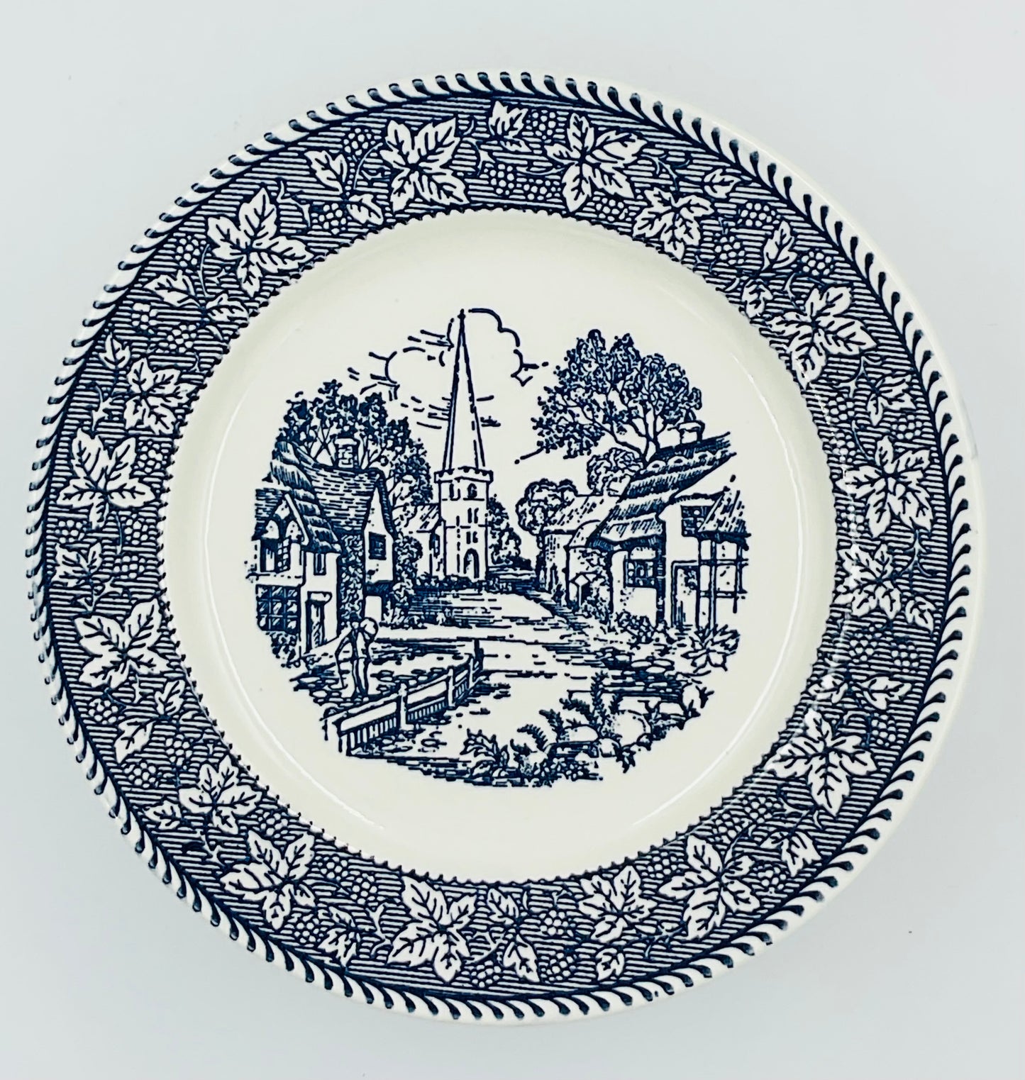 Vintage Homer Laughlin Shakespeare Country Blue Salad Plate - Set of 7