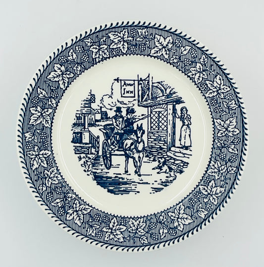 Homer Laughlin Stratford Shakespeare Country Blue Avon Inn Salad Plate - Set of 7