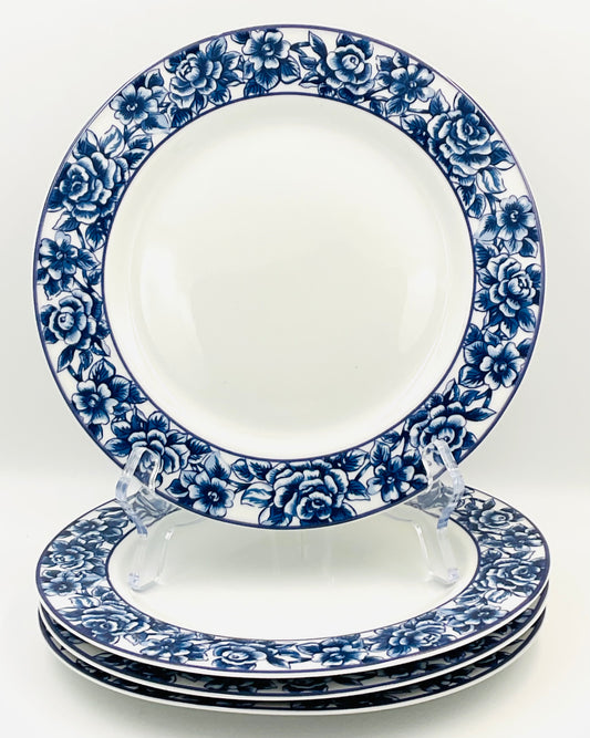 Reed & Barton Winterrose Cobalt Salad Plates - Set of 4
