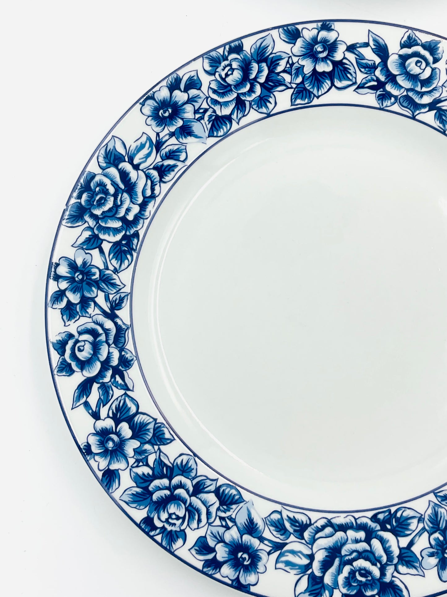 Reed & Barton Winterrose Cobalt Dinner Plates - Set of 4