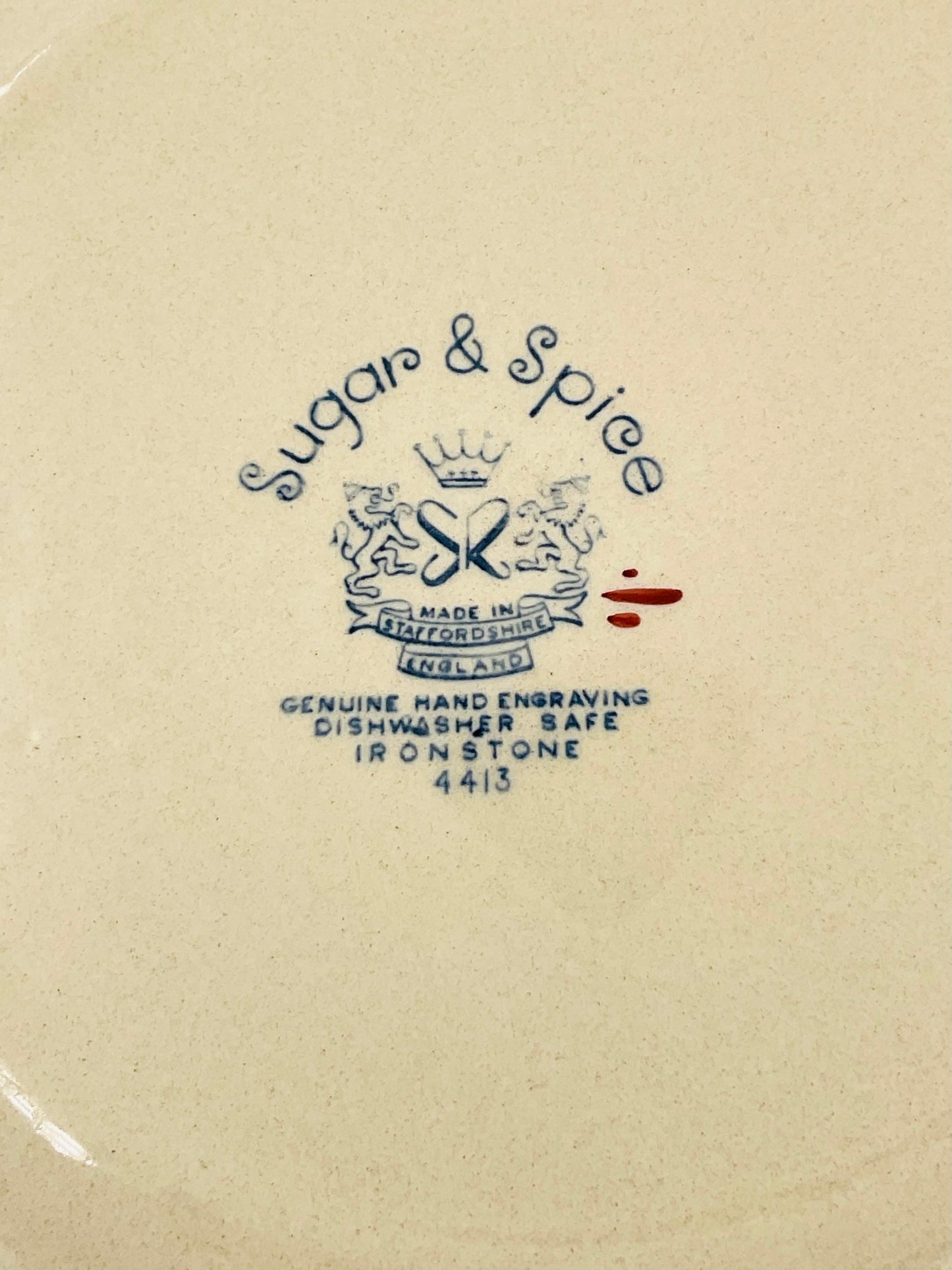 Vintage Johnson Brothers Sugar & Spice Dinner Plate
