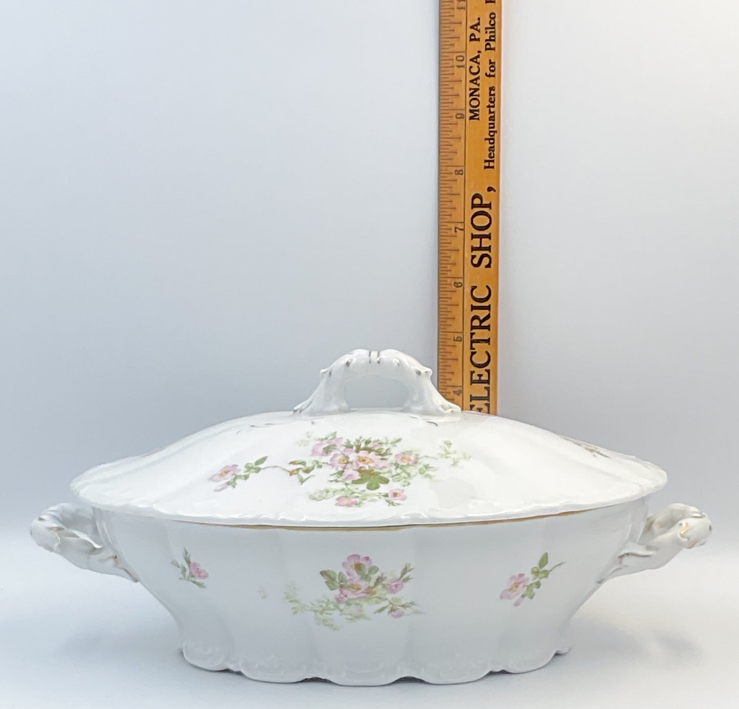 Antique Weimar Porzellan Covered Vegetable Bowl | Pre-1945 Germany Export Mark