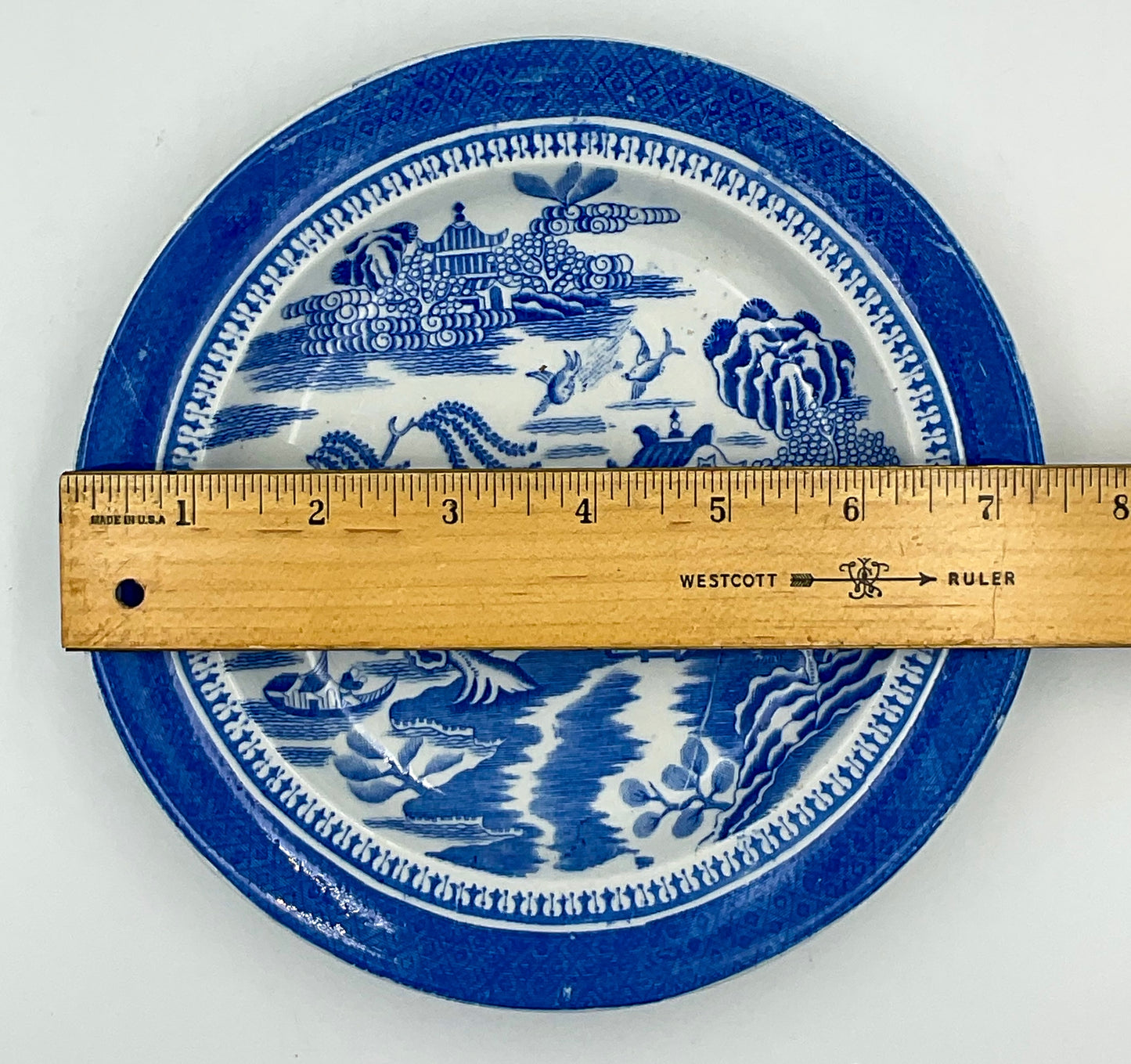 Antique Copeland Spode Mandarin Blue Transferware Plates – Set of 2