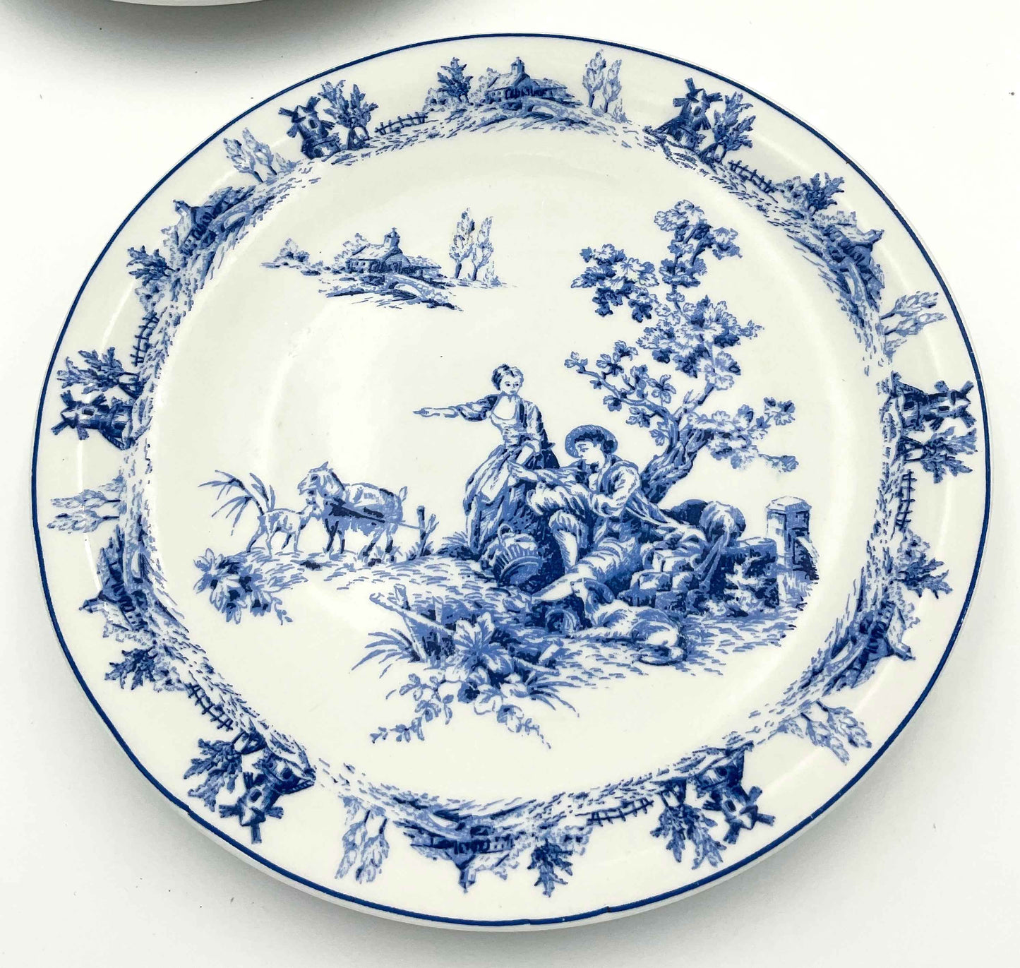 Blue & White Toile Decorative Plates | Set of 3 French Country Wall Plates