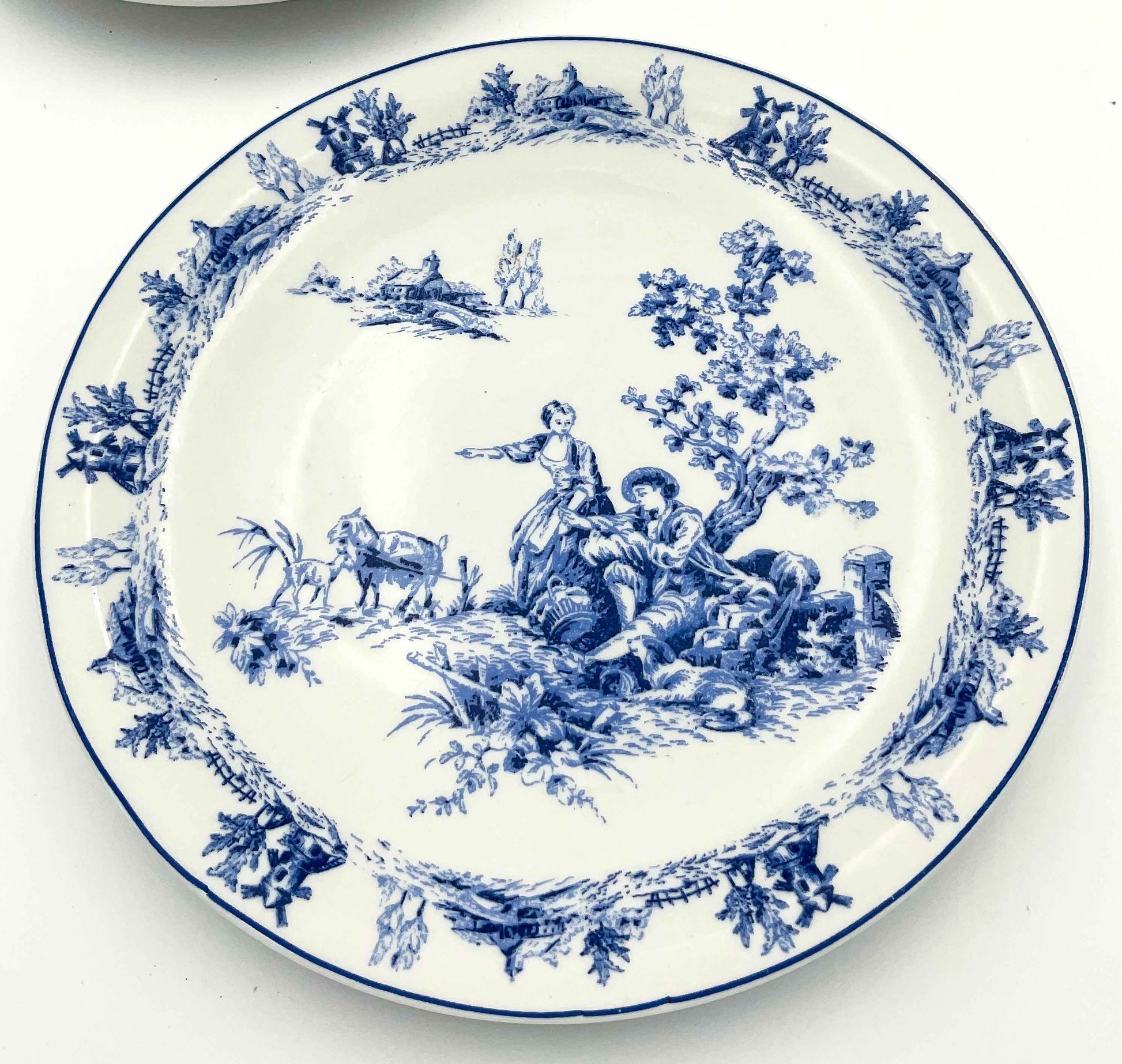 Blue & White Toile Decorative Plates | Set of 3 French Country Wall Plates