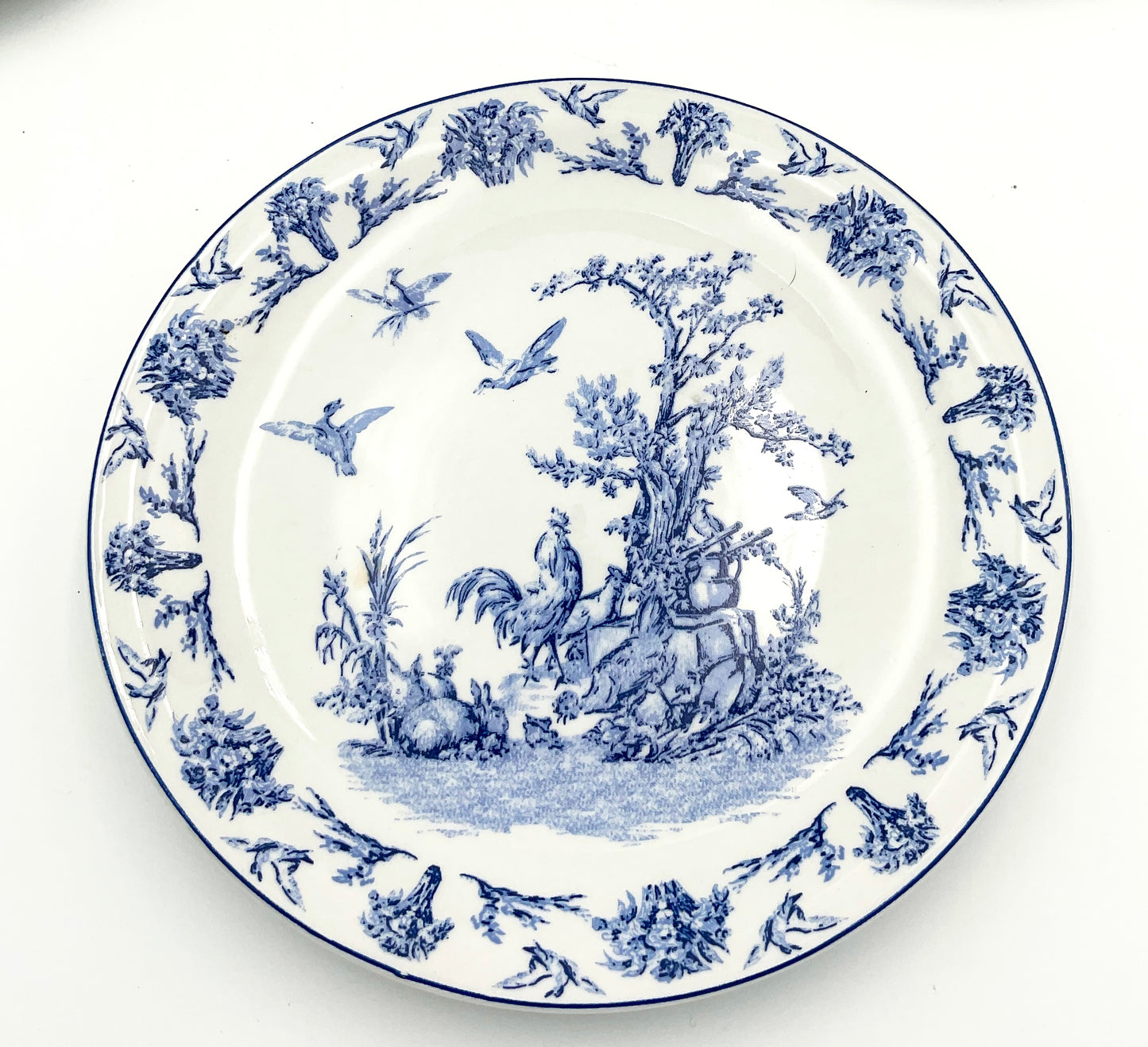 Blue & White Toile Decorative Plates | Set of 3 French Country Wall Plates