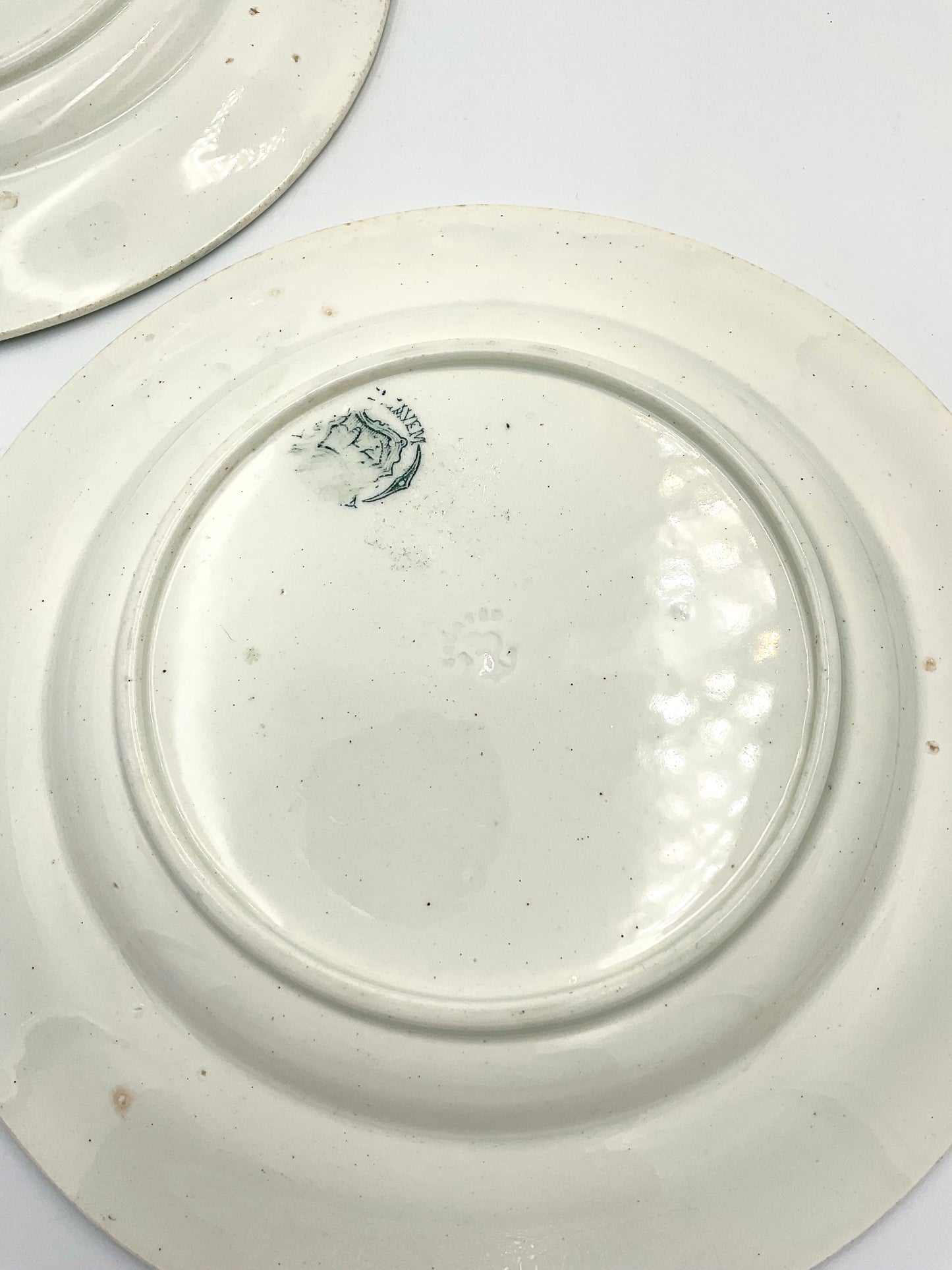 Antique Portuguese Green Transferware Plate – Fábrica de Loiça de Sacavém