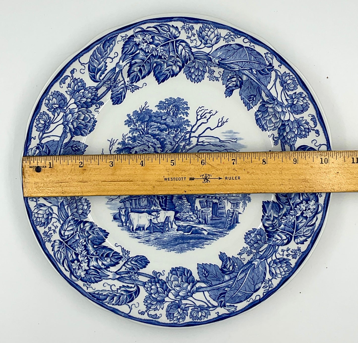 Spode Blue Room Collection Rural Scenes Dinner Plate | Blue Transferware