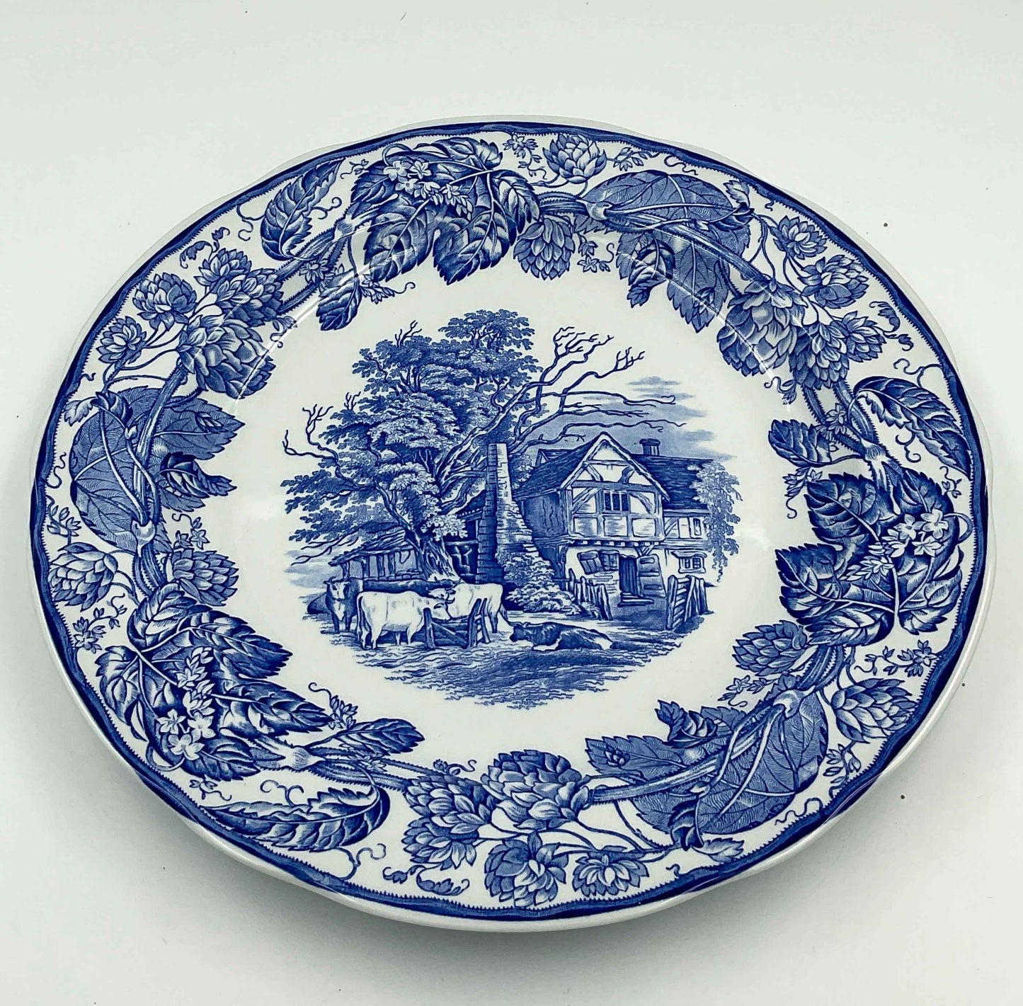 Spode Blue Room Collection Rural Scenes Dinner Plate | Blue Transferware
