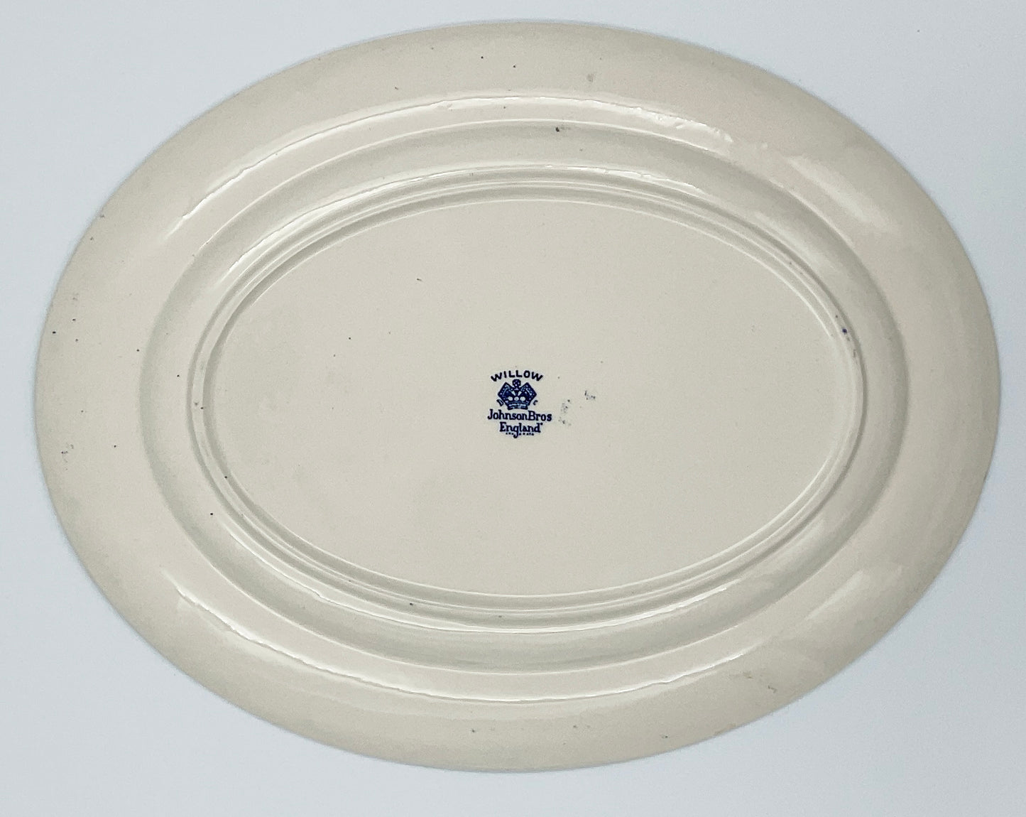 Vintage Johnson Bros Willow Oval Serving Platter England Transferware