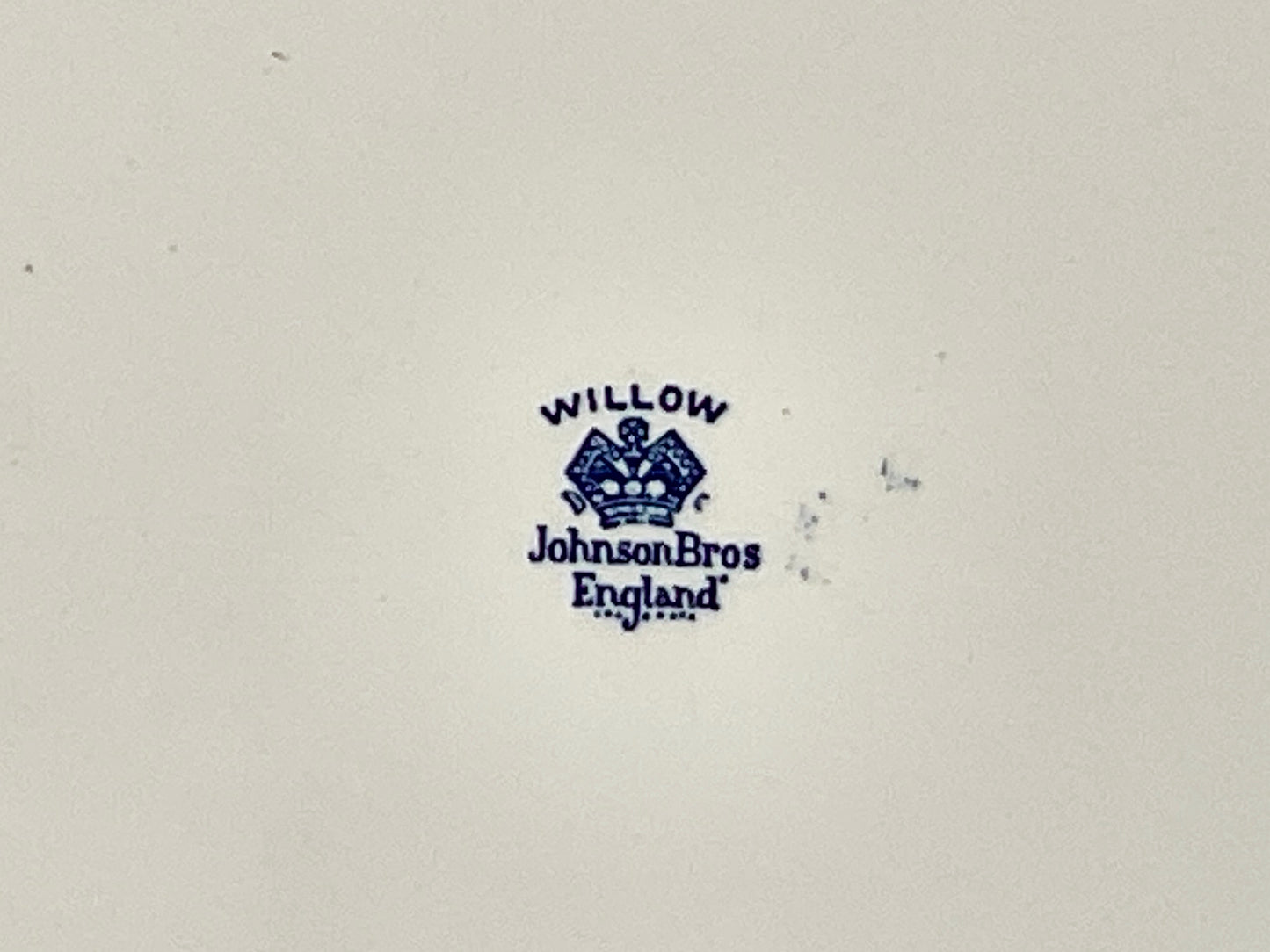 Vintage Johnson Bros Willow Oval Serving Platter England Transferware