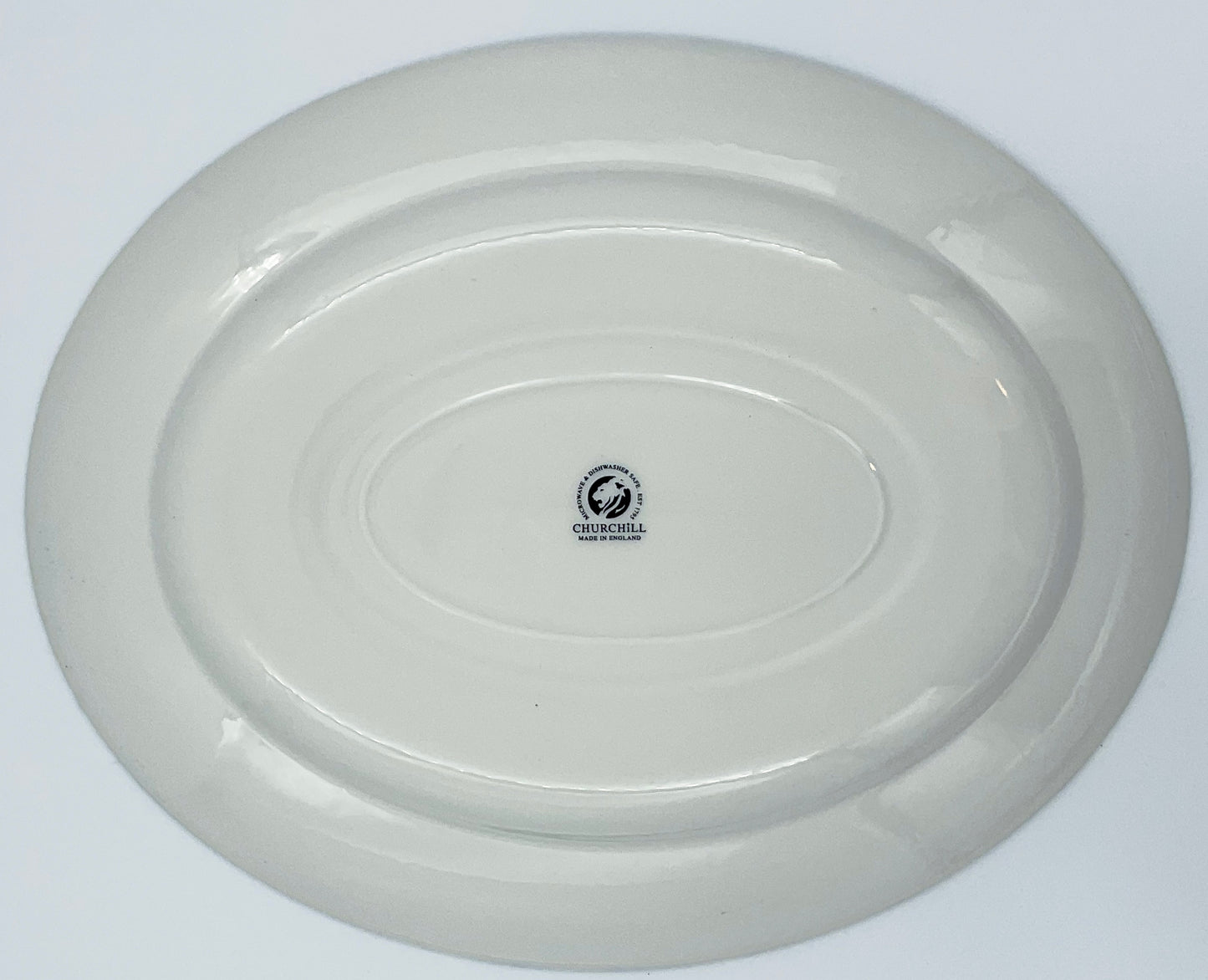 Churchill Blue Willow Oval Serving Platter English Transferware