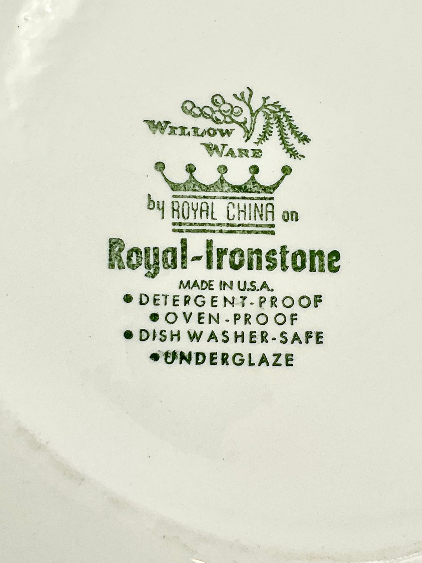 Vintage Royal China Blue Willow Handled Serving Platter | Royal Ironstone | 12 Inch | Made in USA