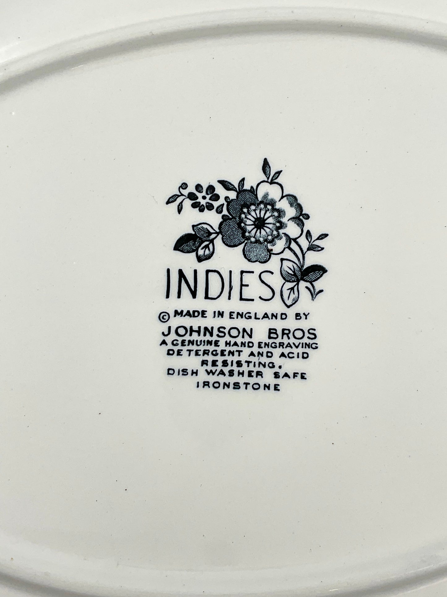 Vintage Johnson Bros. Indies Oval Serving Platter | Blue Ironstone | Made in England | 14 Inch