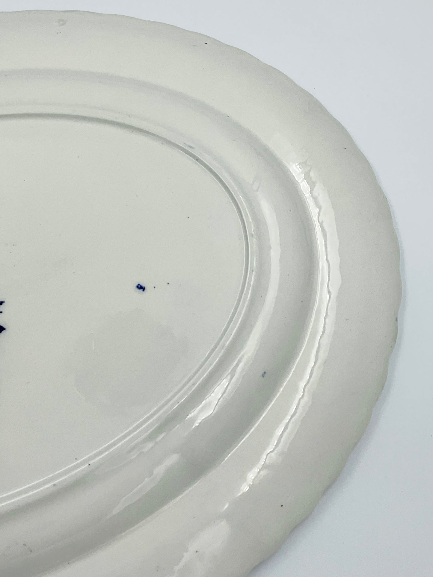 Vintage Johnson Bros. Indies Oval Serving Platter | Blue Ironstone | Made in England | 12 Inch