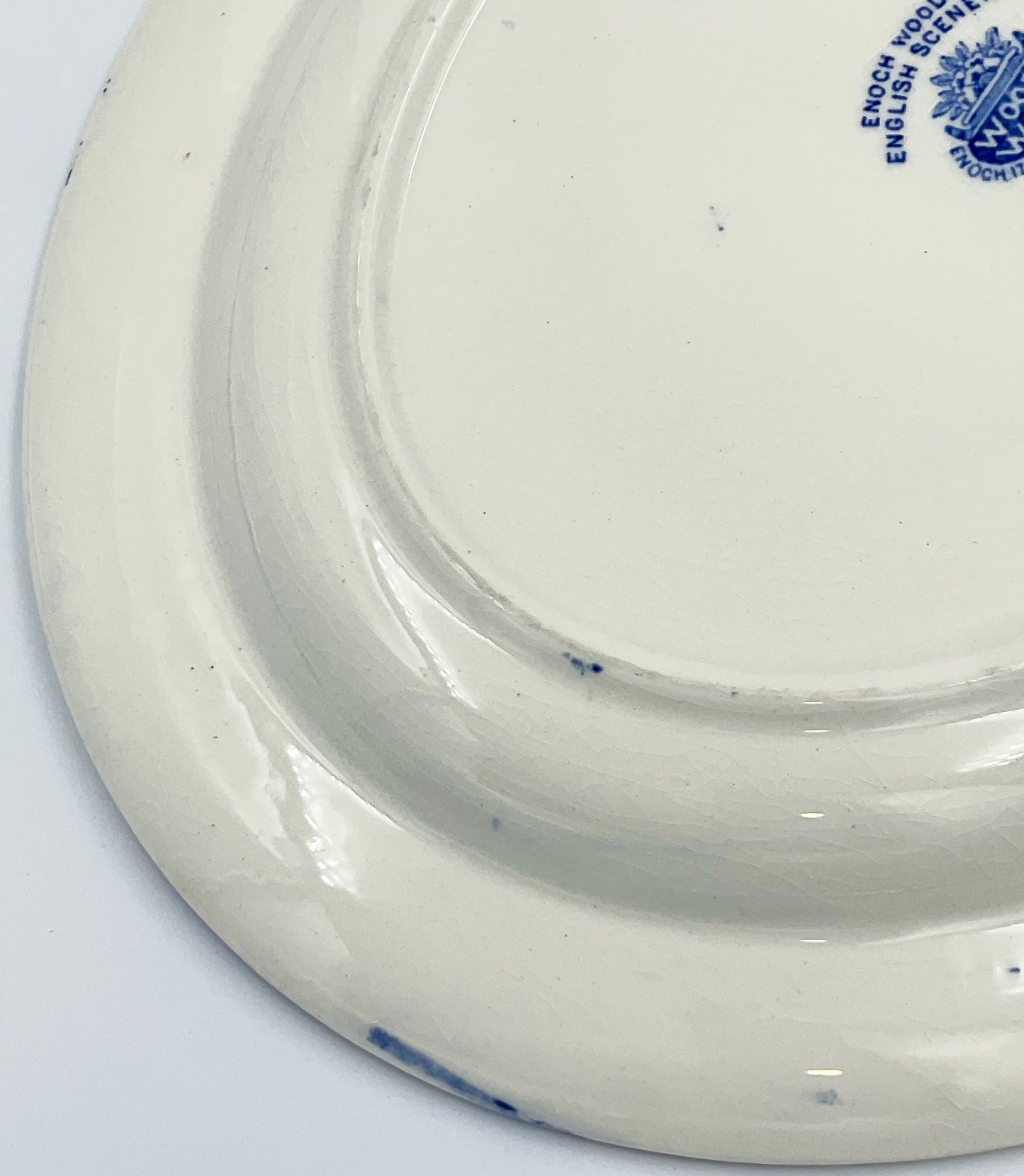 Vintage Enoch Wood English Scenery Blue Transferware Oval Serving Platter | Woods Ware England | 12 Inch