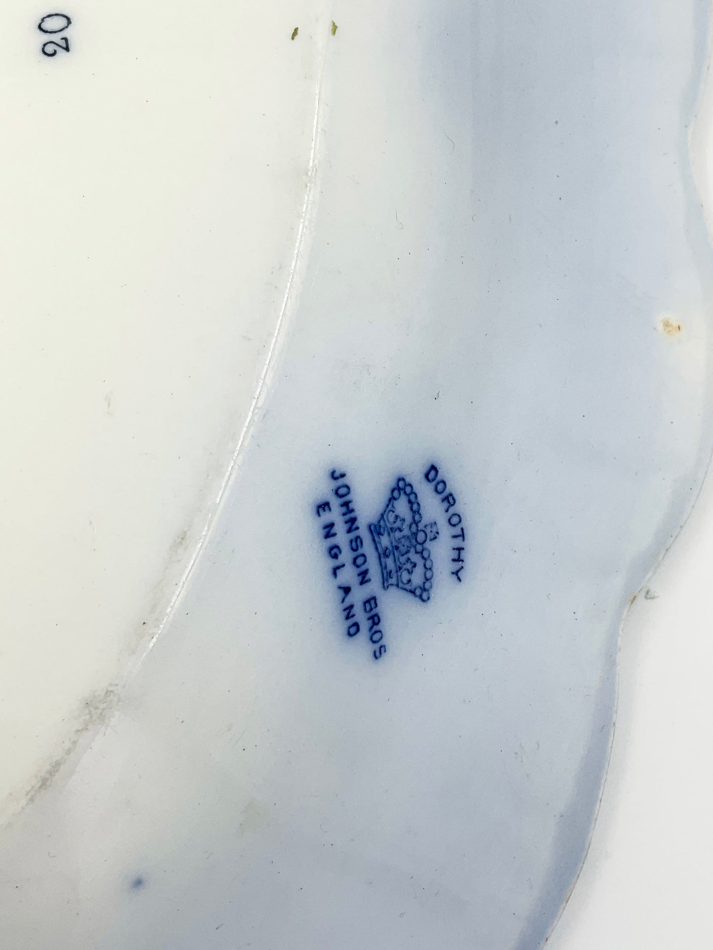 Antique Johnson Bros Dorothy Blue Transferware Oval Serving Platter