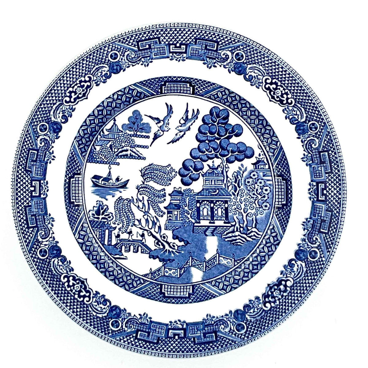 Johnson Brothers Willow Blue & White Bread Plates Set of 7 England