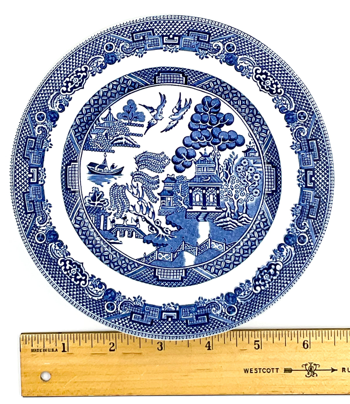 Johnson Brothers Willow Blue & White Bread Plates Set of 7 England