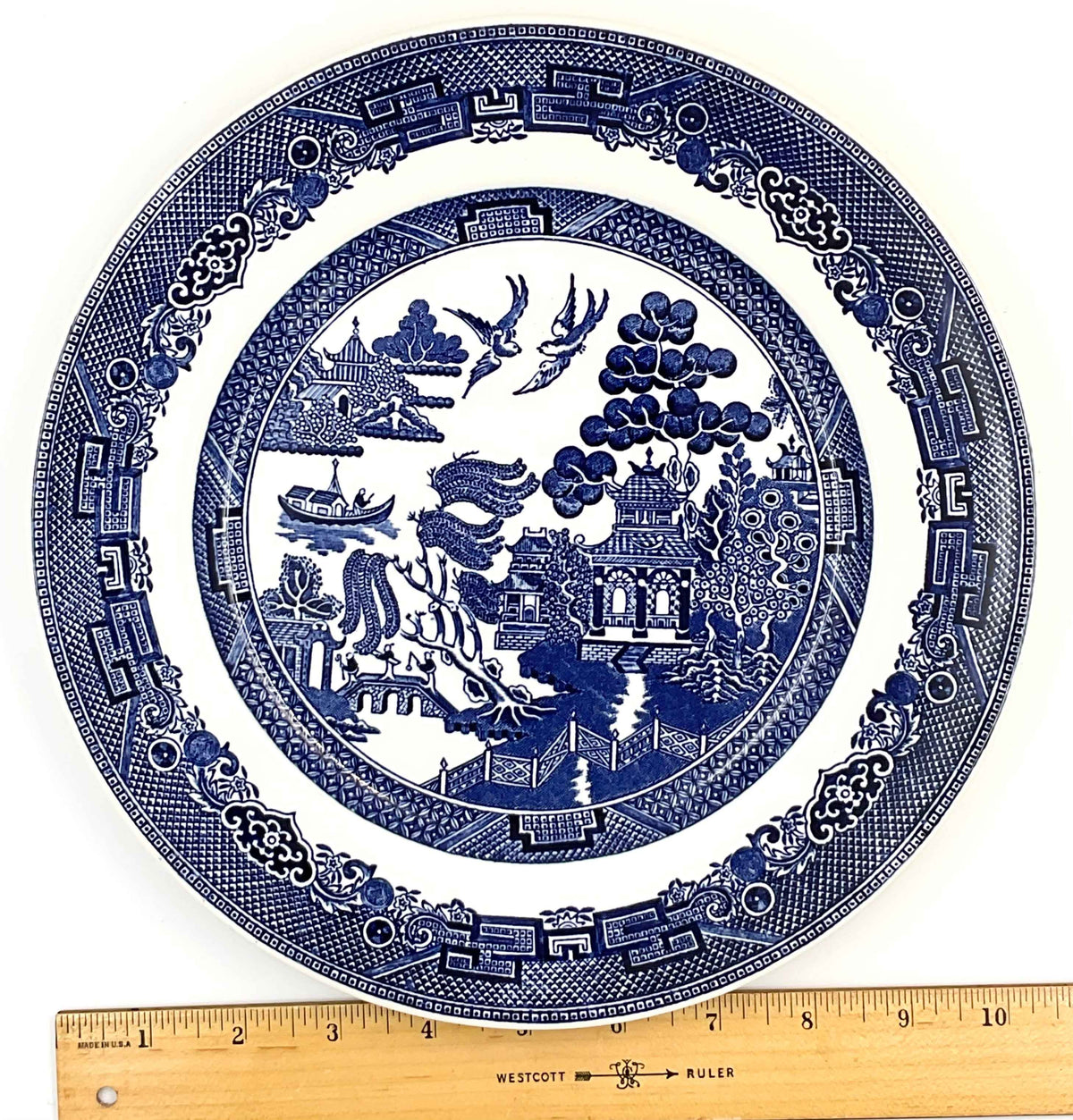 Johnson Brothers Willow Blue Dinner Plate 10.25” England Vintage