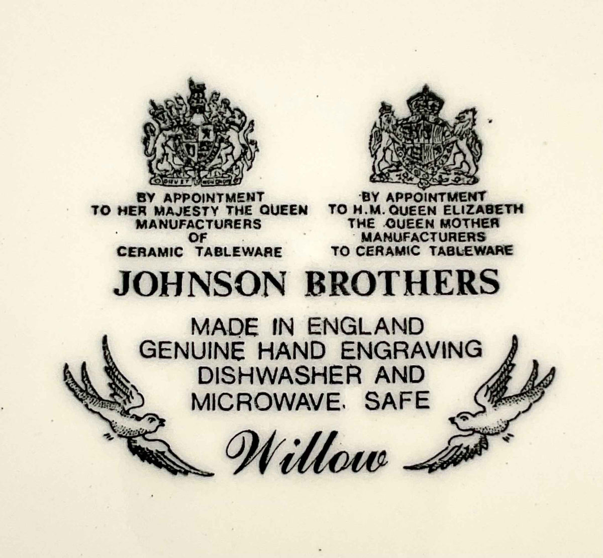 Johnson Brothers Willow Blue Dinner Plate 10.25” England Vintage