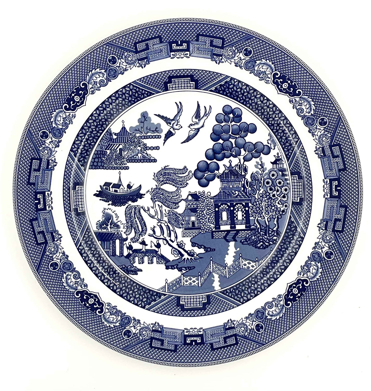 Johnson Brothers Willow Blue Dinner Plates 10.25” England – Set of 6