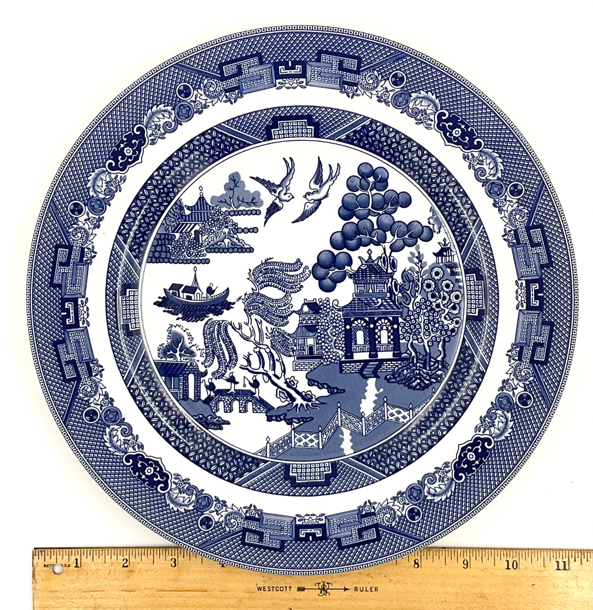 Johnson Brothers Willow Blue Dinner Plates 10.25” England – Set of 6