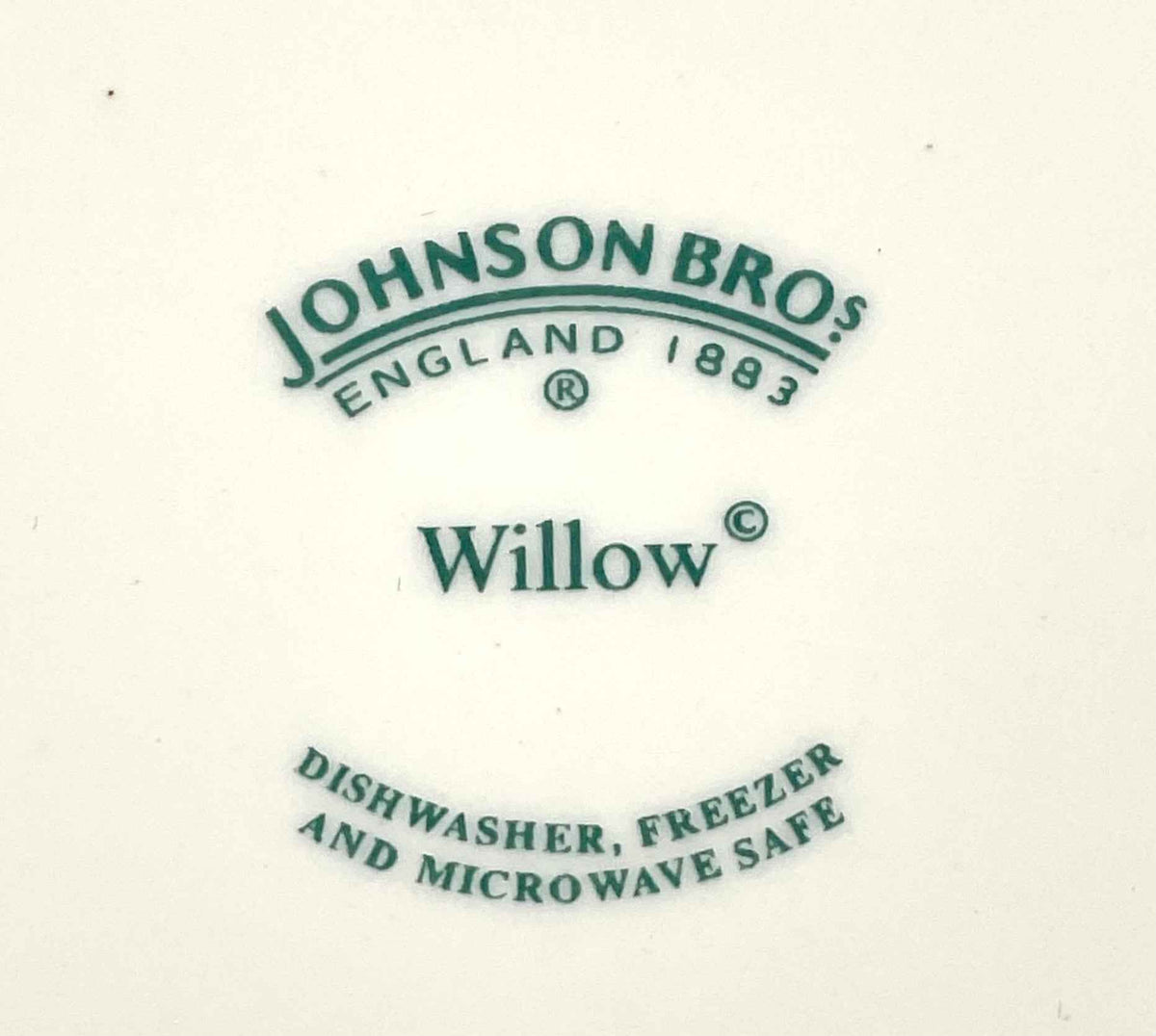 Johnson Brothers Willow Blue Dinner Plates 10.25” England – Set of 6