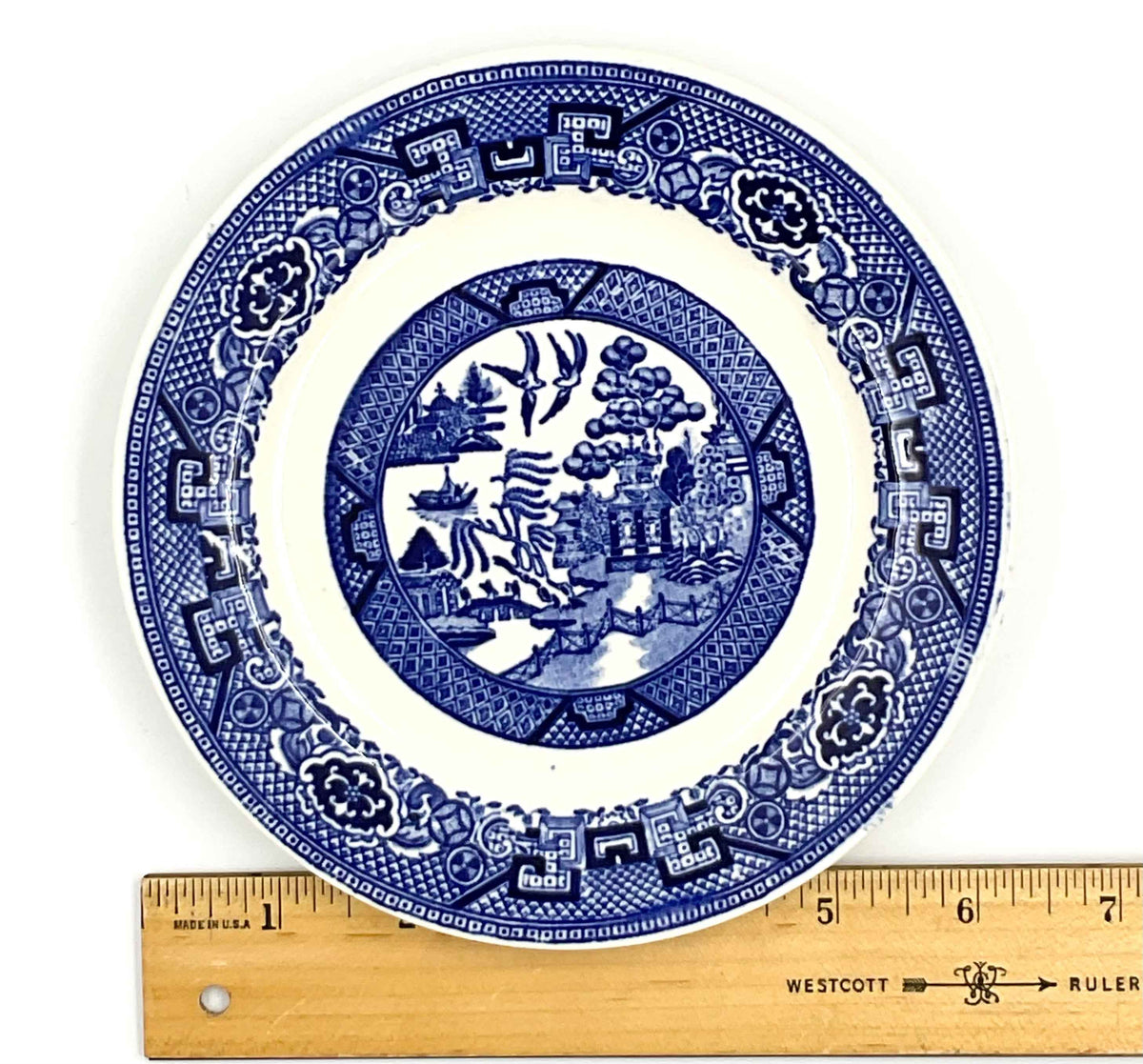 Vintage Homer Laughlin Blue Willow Bread Plates 6” – Set of 3