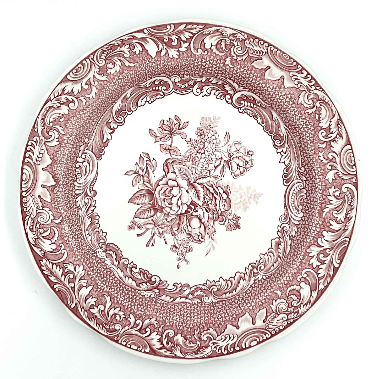 Vintage Spode Byron Groups Victorian Series Red Transferware Dinner Plate