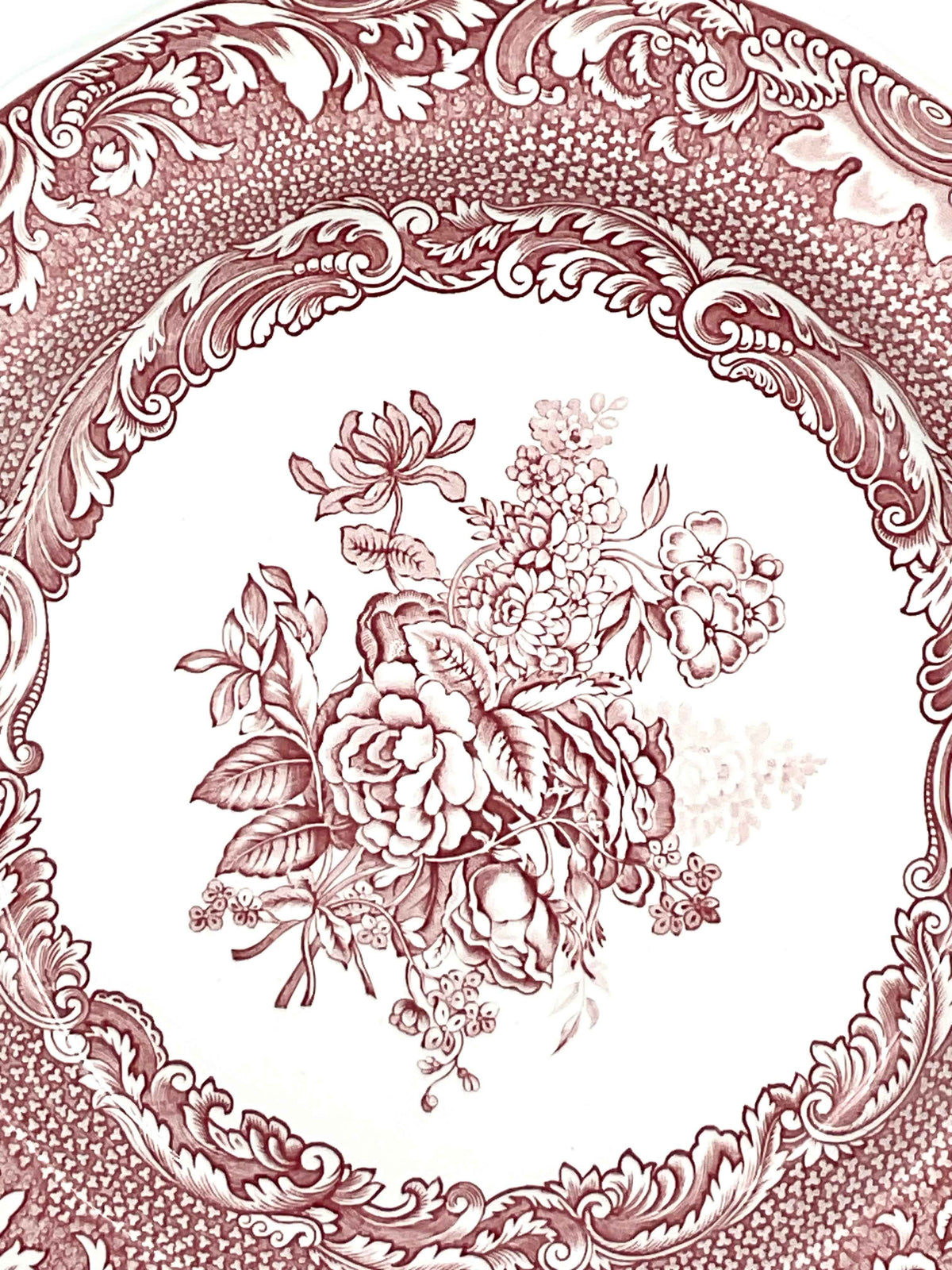 Vintage Spode Byron Groups Victorian Series Red Transferware Dinner Plate