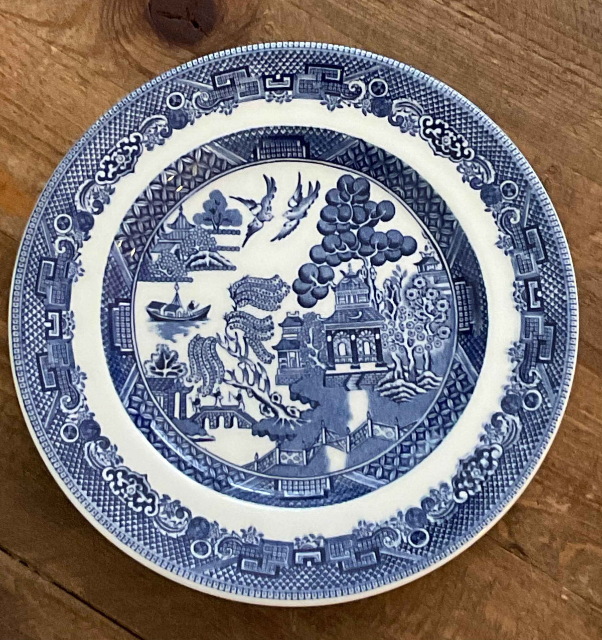 Johnson Brothers Willow Blue & White Bread Plates Set of 7 England