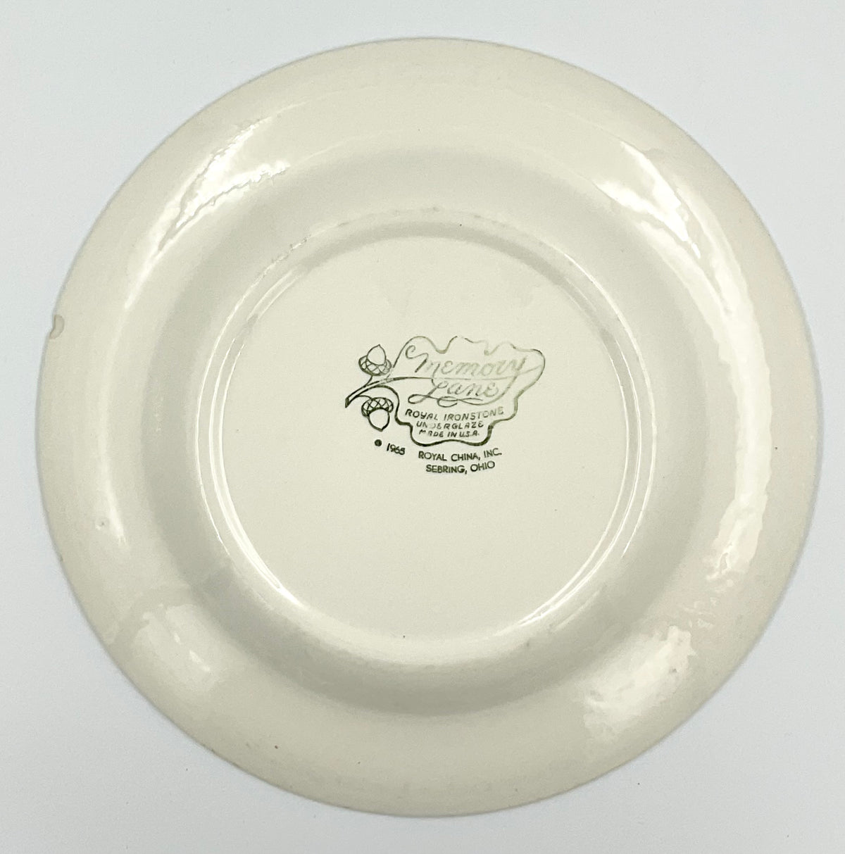 Vintage Royal China Memory Lane Red Transferware Dinner Plate – 1965