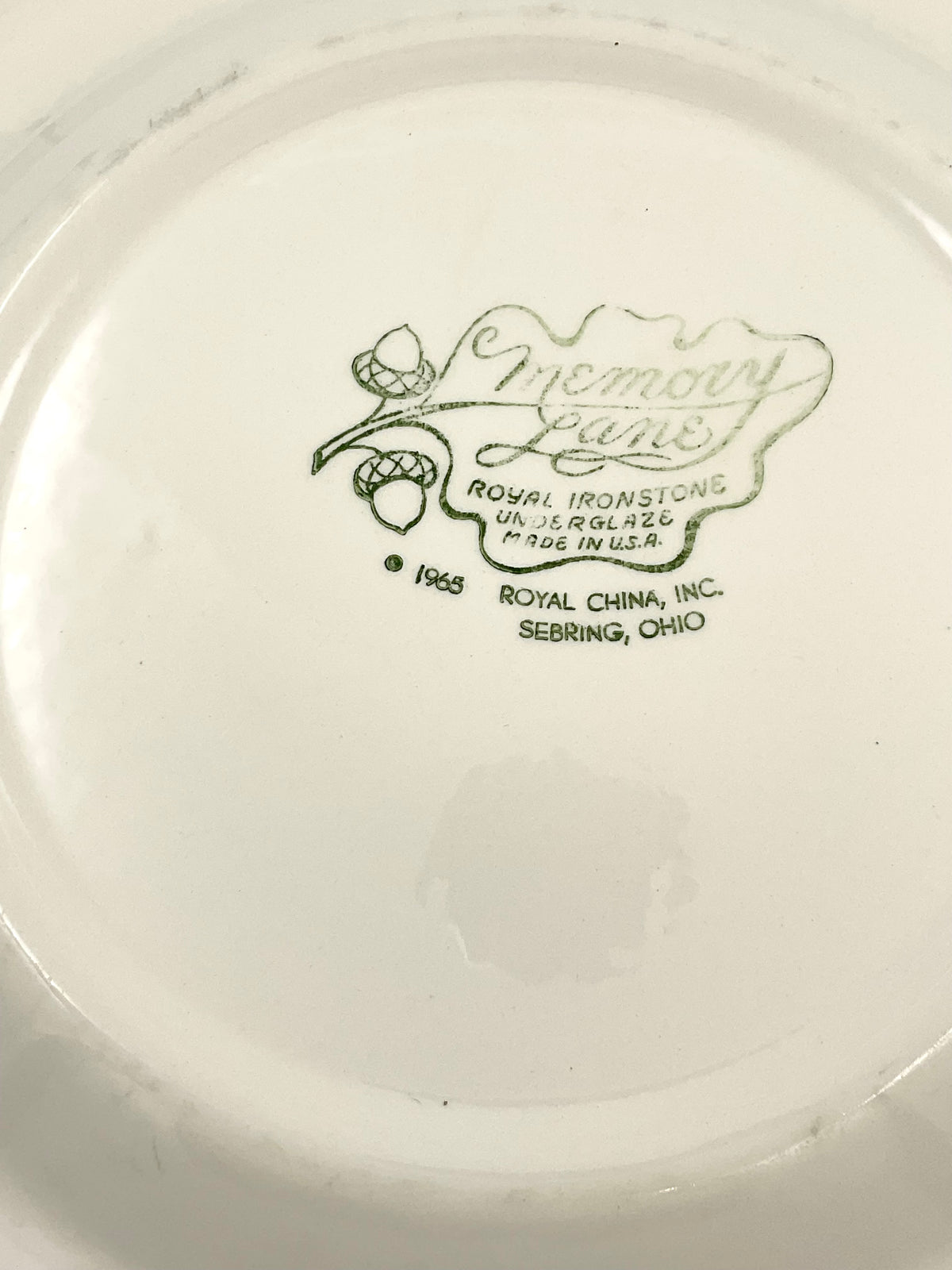 Vintage Royal China Memory Lane Red Transferware Dinner Plate – 1965