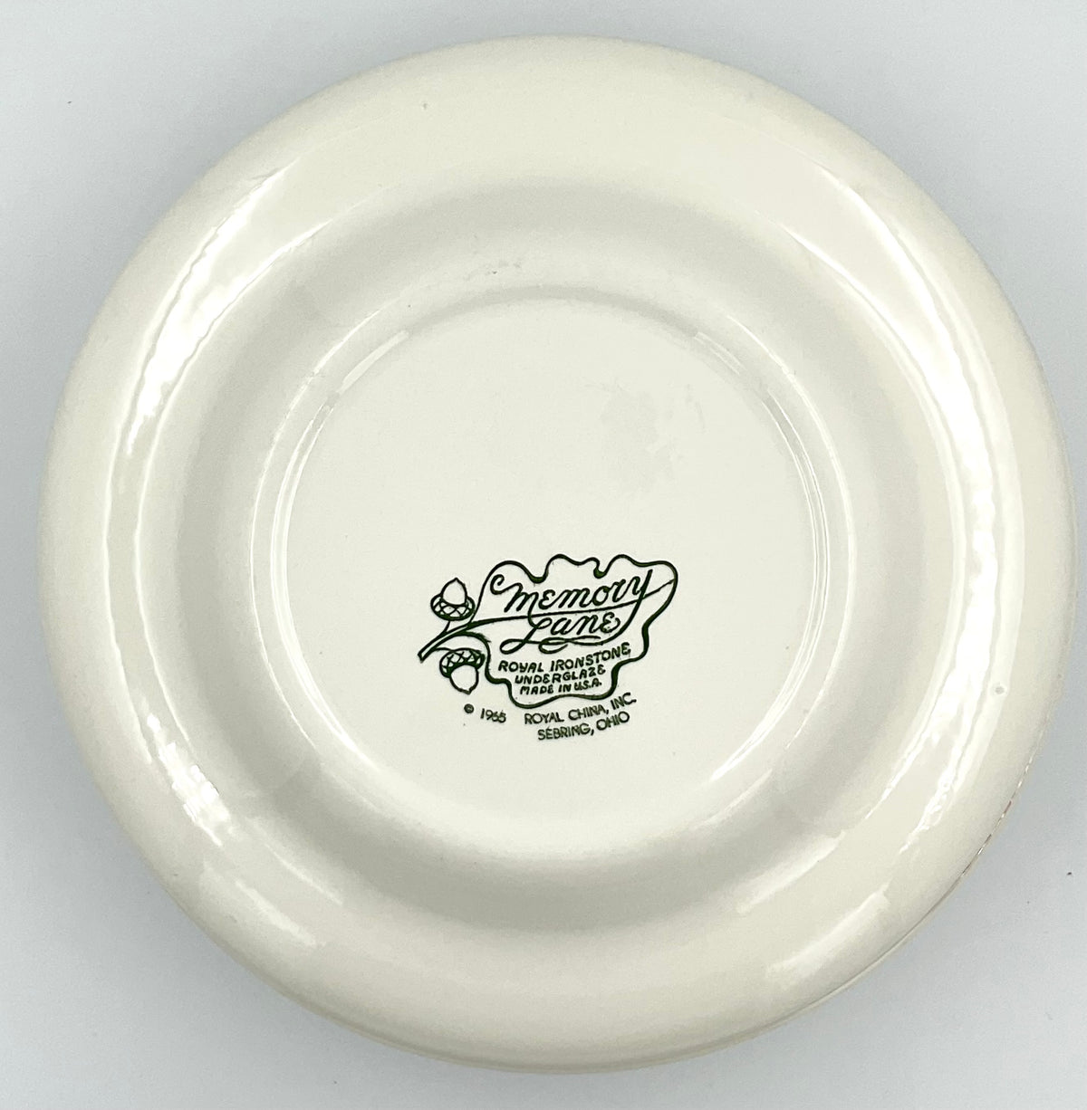 Vintage Royal China Memory Lane Red Transferware Dinner Plate – 1965