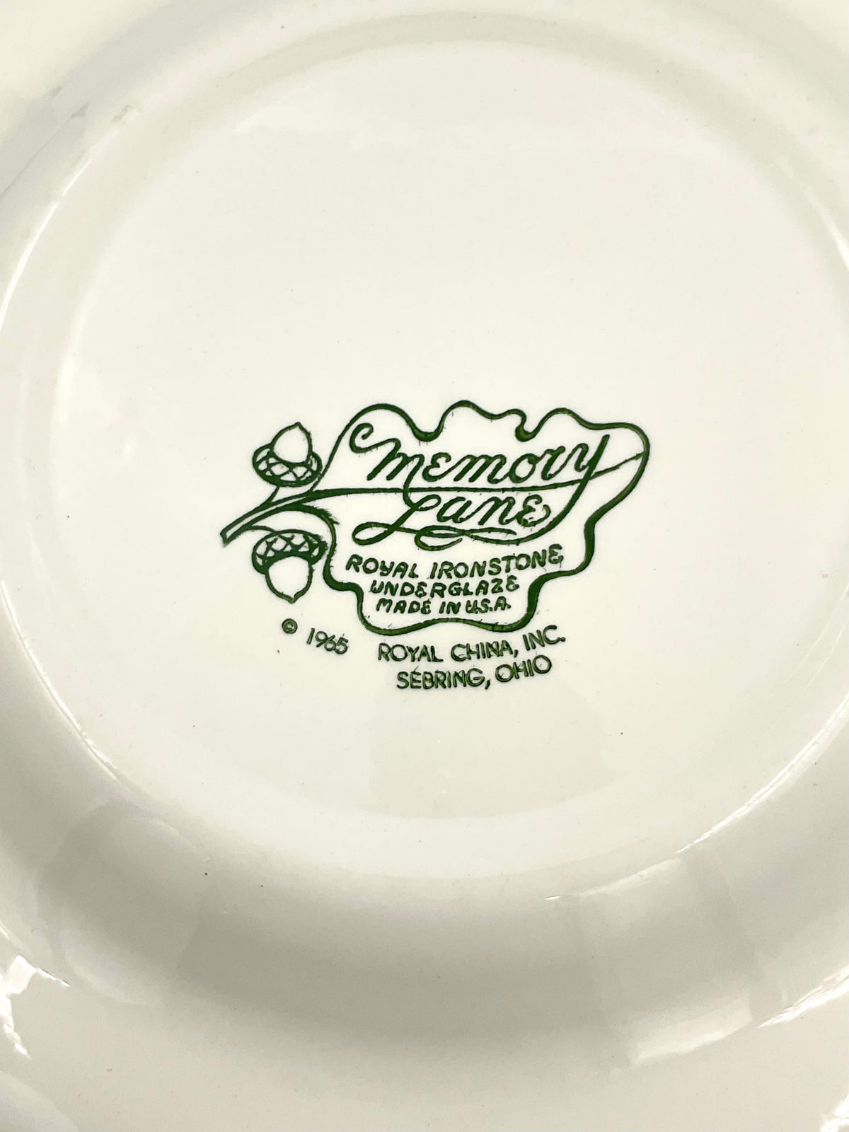 Vintage Royal China Memory Lane Red Transferware Dinner Plate – 1965