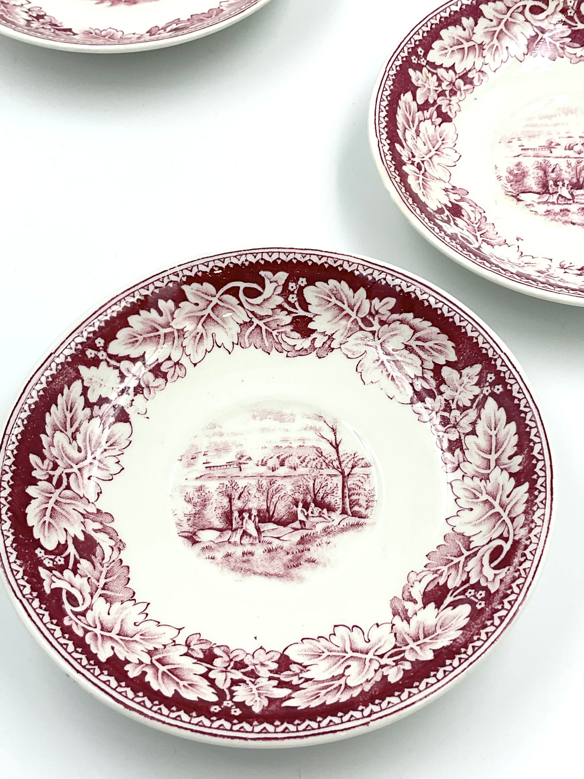 Vintage Homer Laughlin Currier & Ives View of New York Saucers – Set of 3